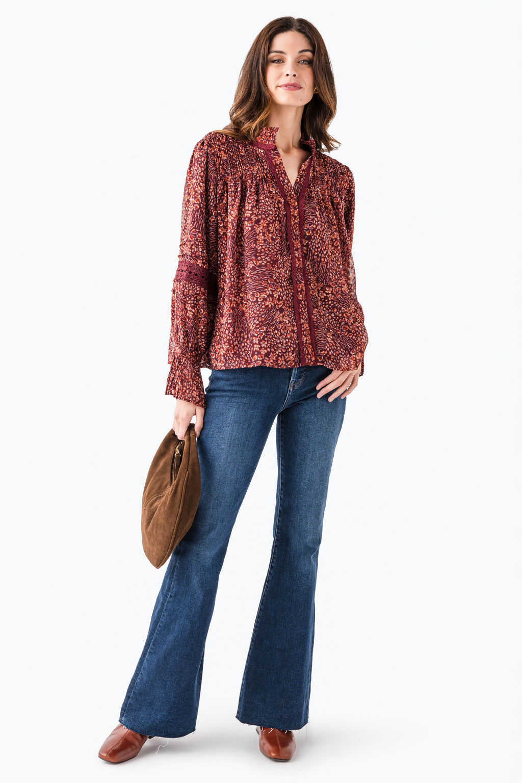 Risen High Rise Clean Pajama Flare Jeans