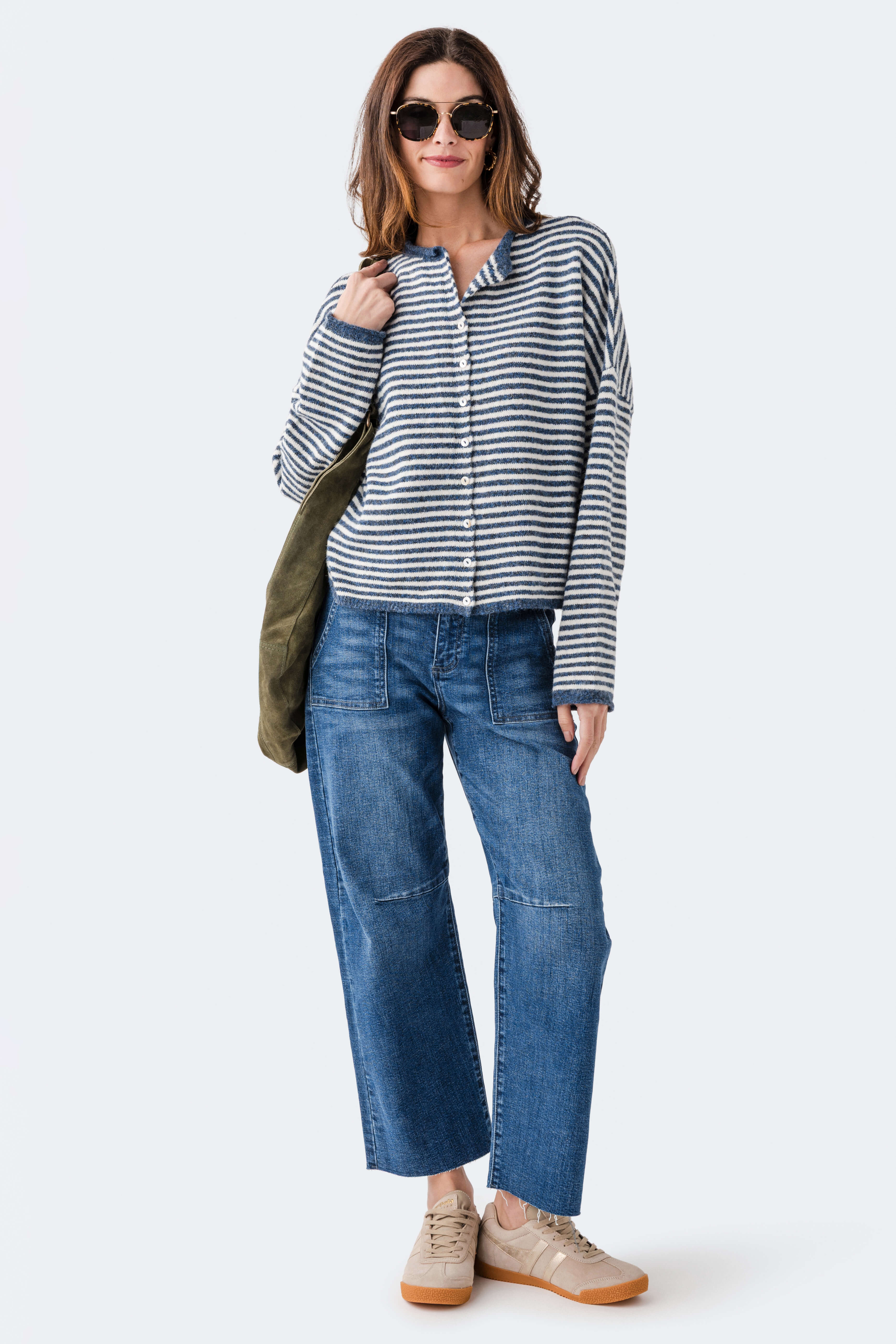 Things Between Skinny Striped Piper Cardigan