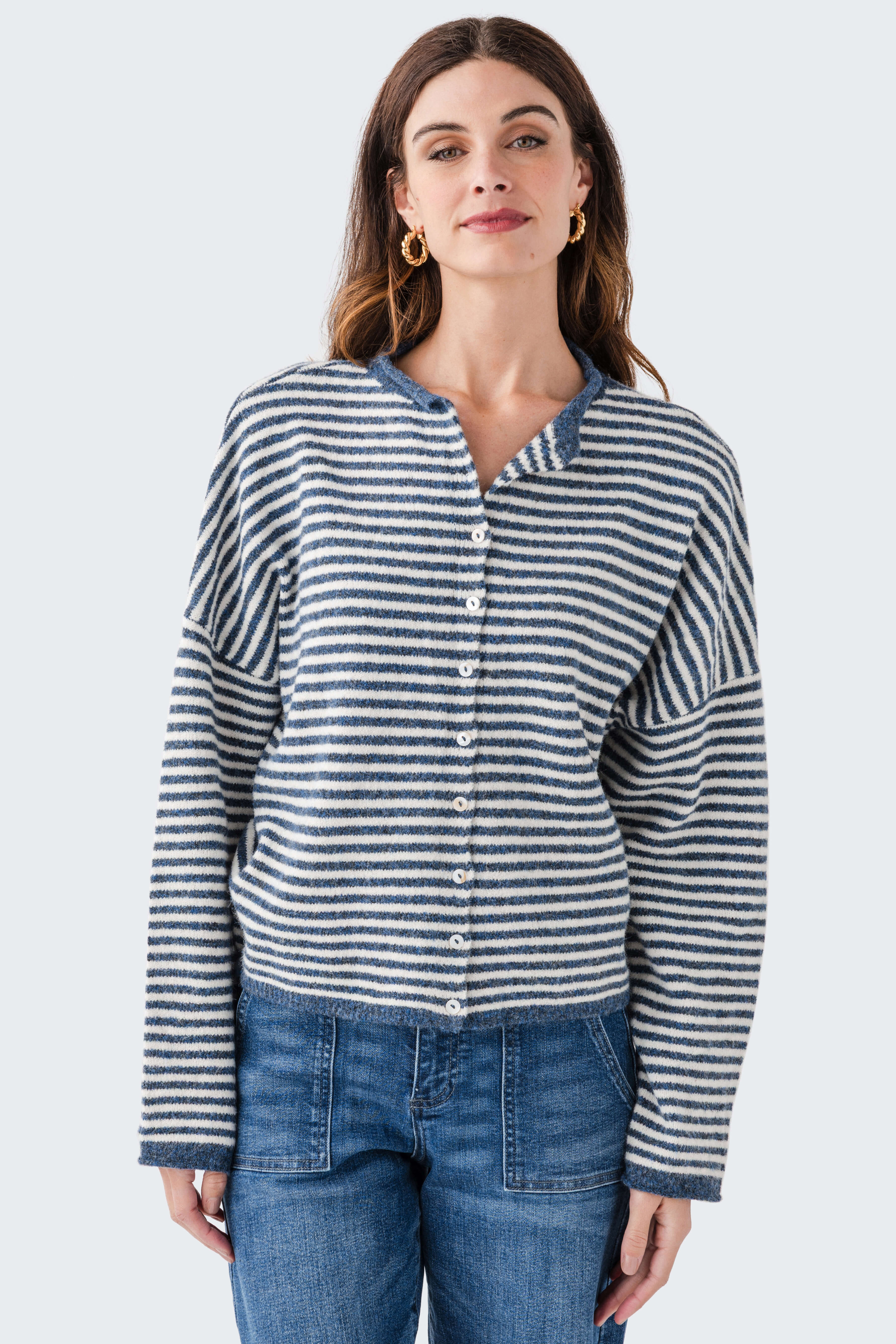 Things Between Skinny Striped Piper Cardigan