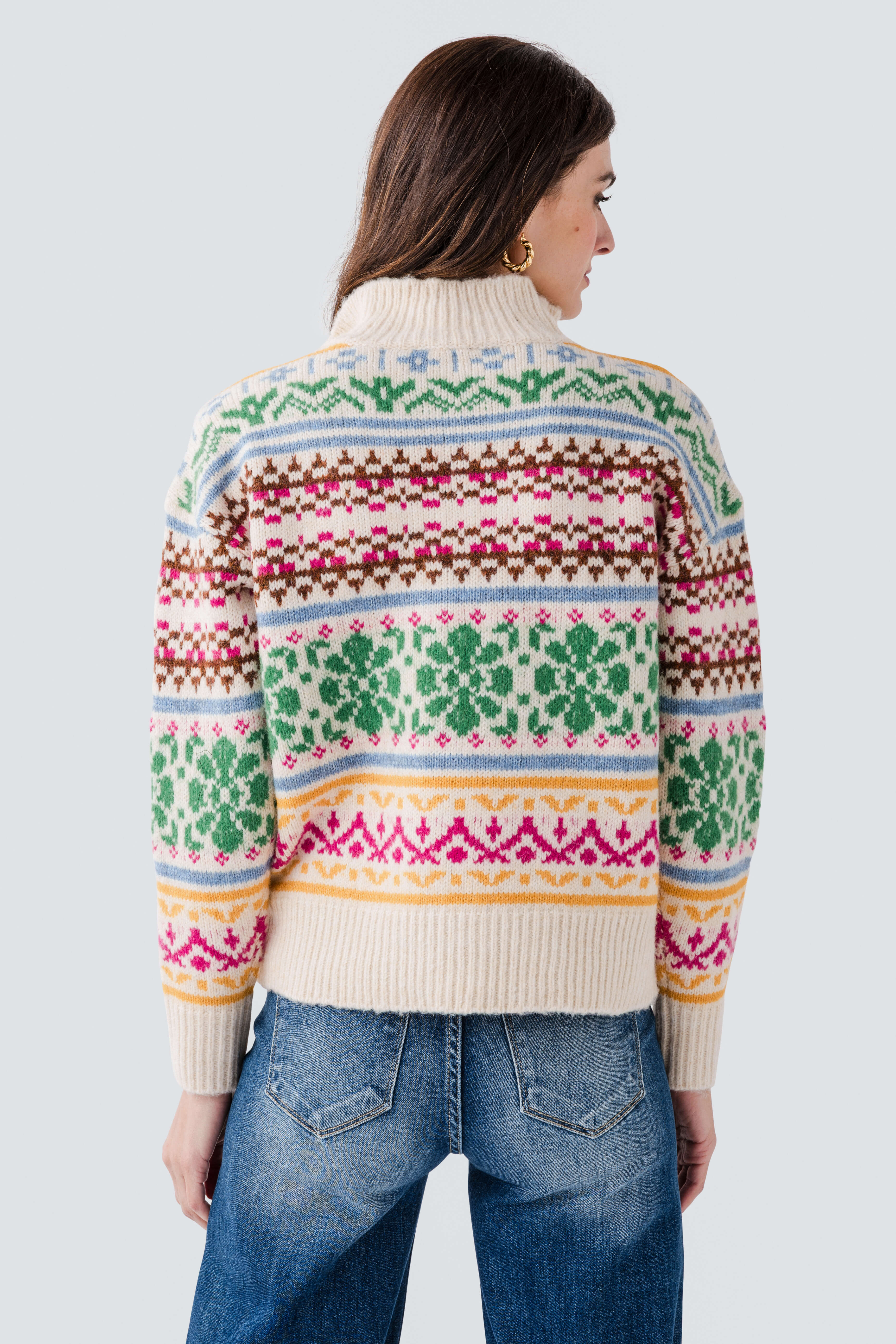 RD Style Urania Long Sleeve Troyer Neck Pullover