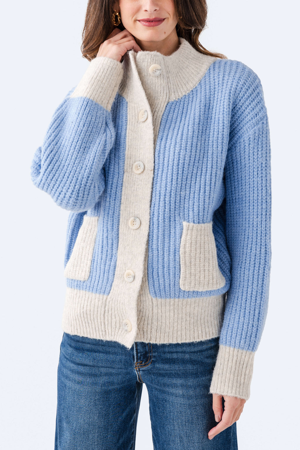 FRNCH Chenille Pocket Cardigan