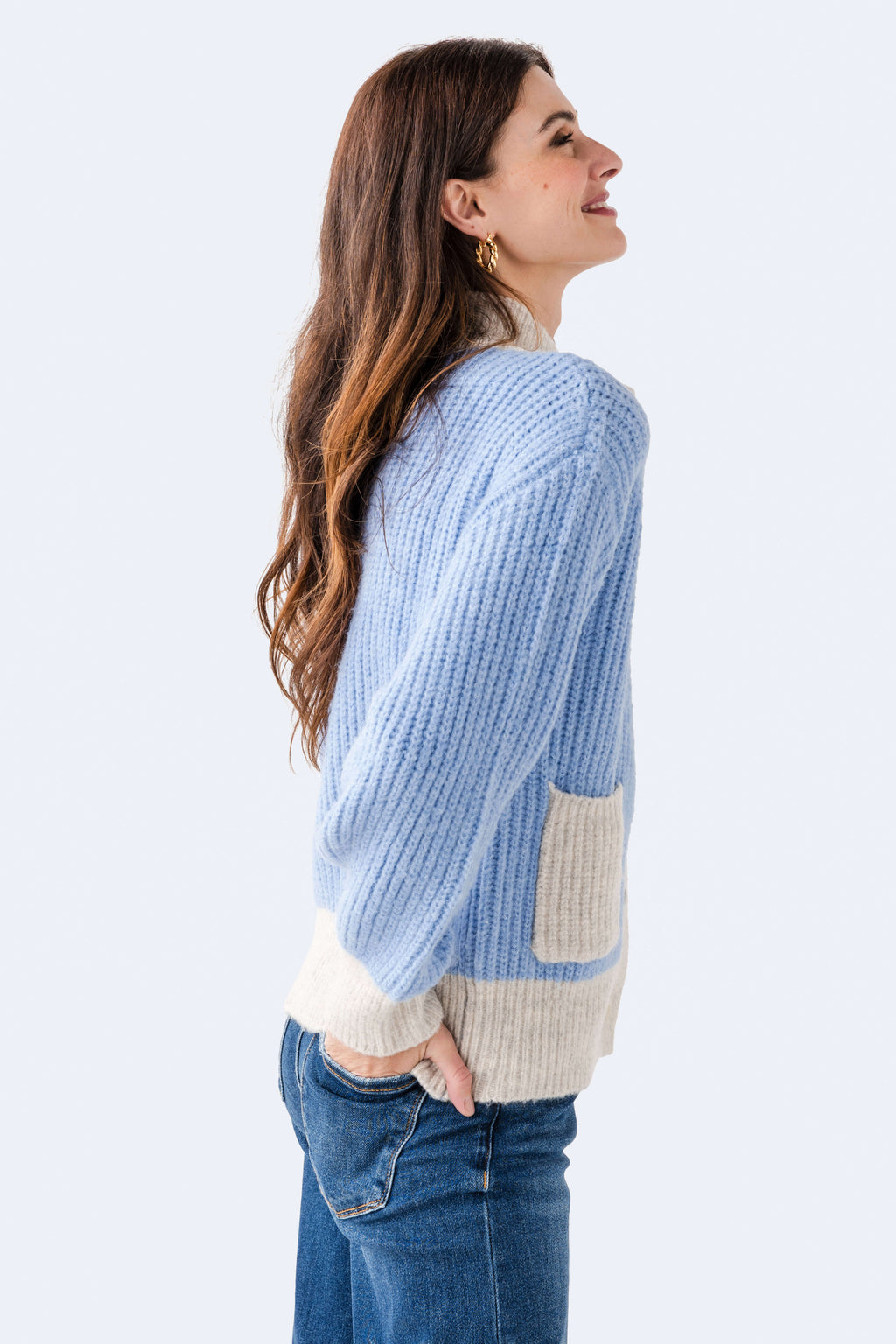FRNCH Chenille Pocket Cardigan