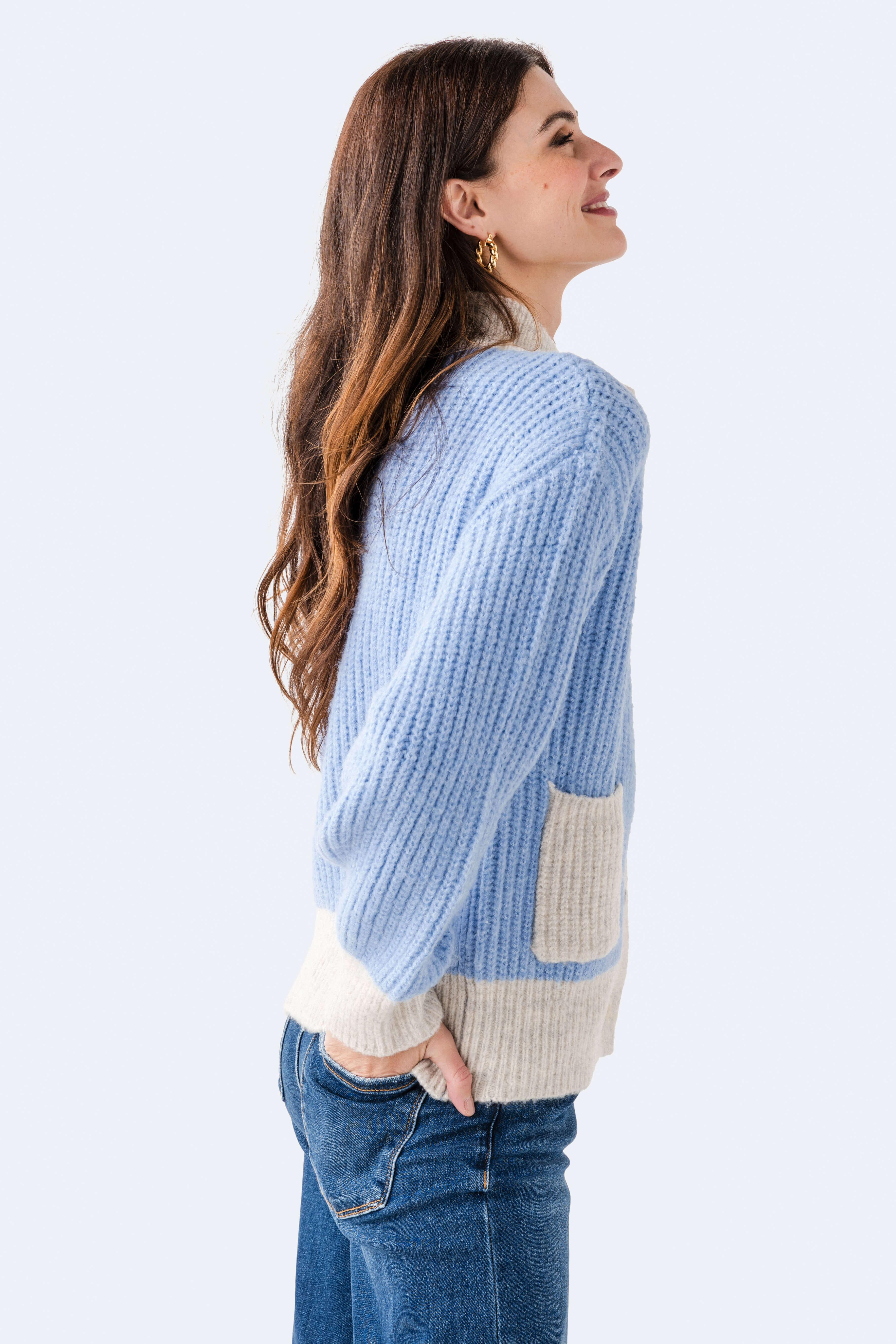 FRNCH Chenille Pocket Cardigan