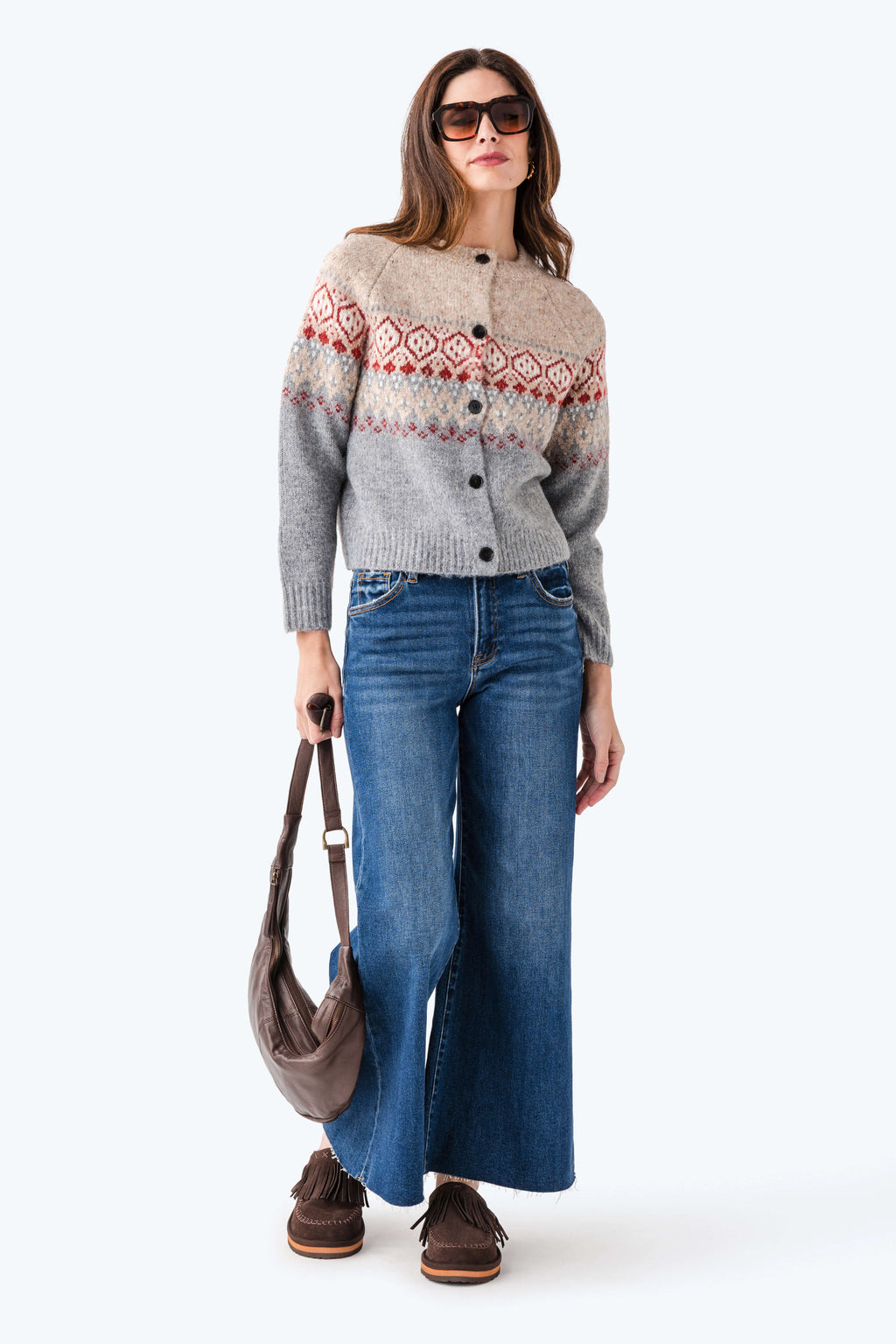 RD Style Themis Long Sleeve Crewneck Cardigan