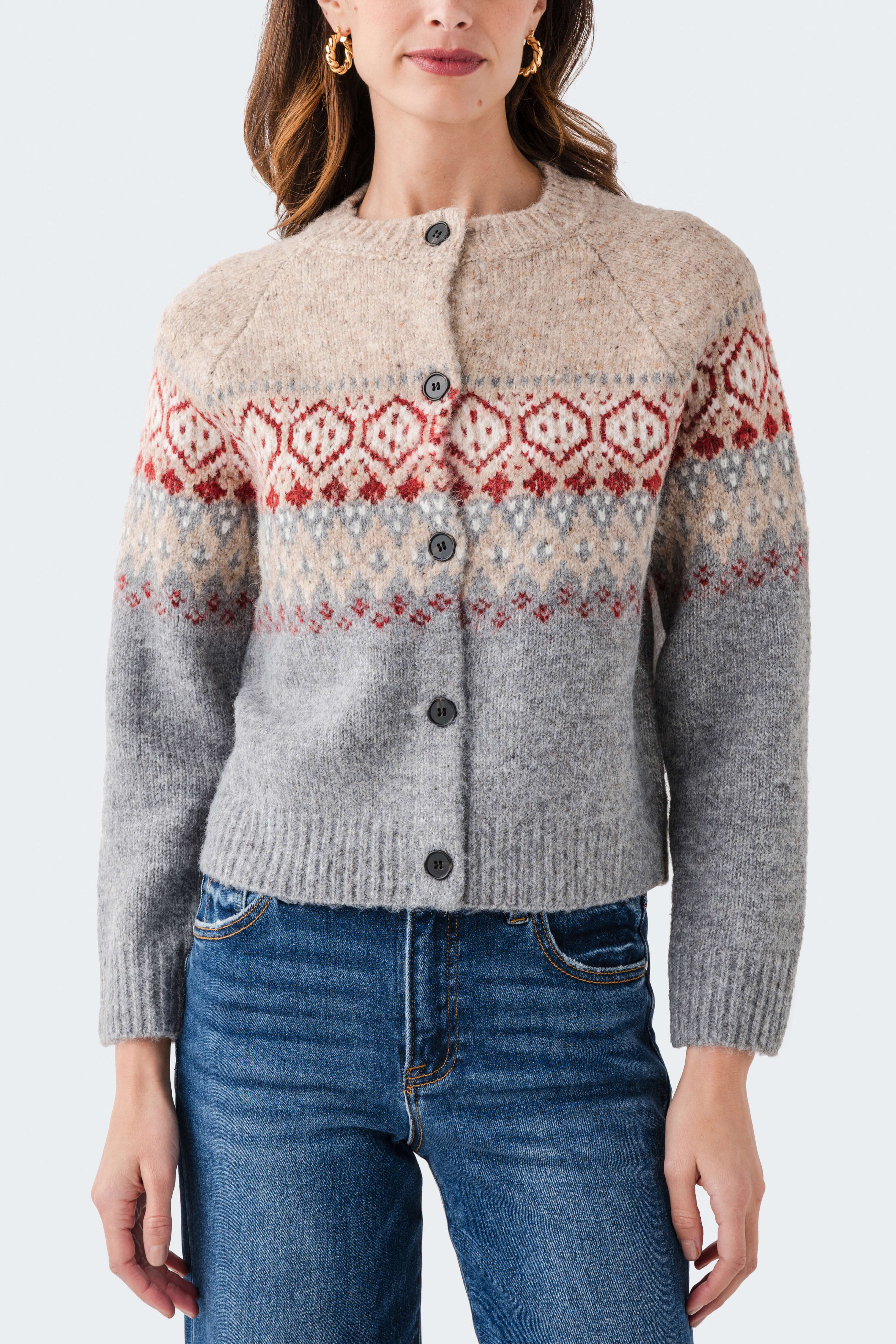 RD Style Themis Long Sleeve Crewneck Cardigan