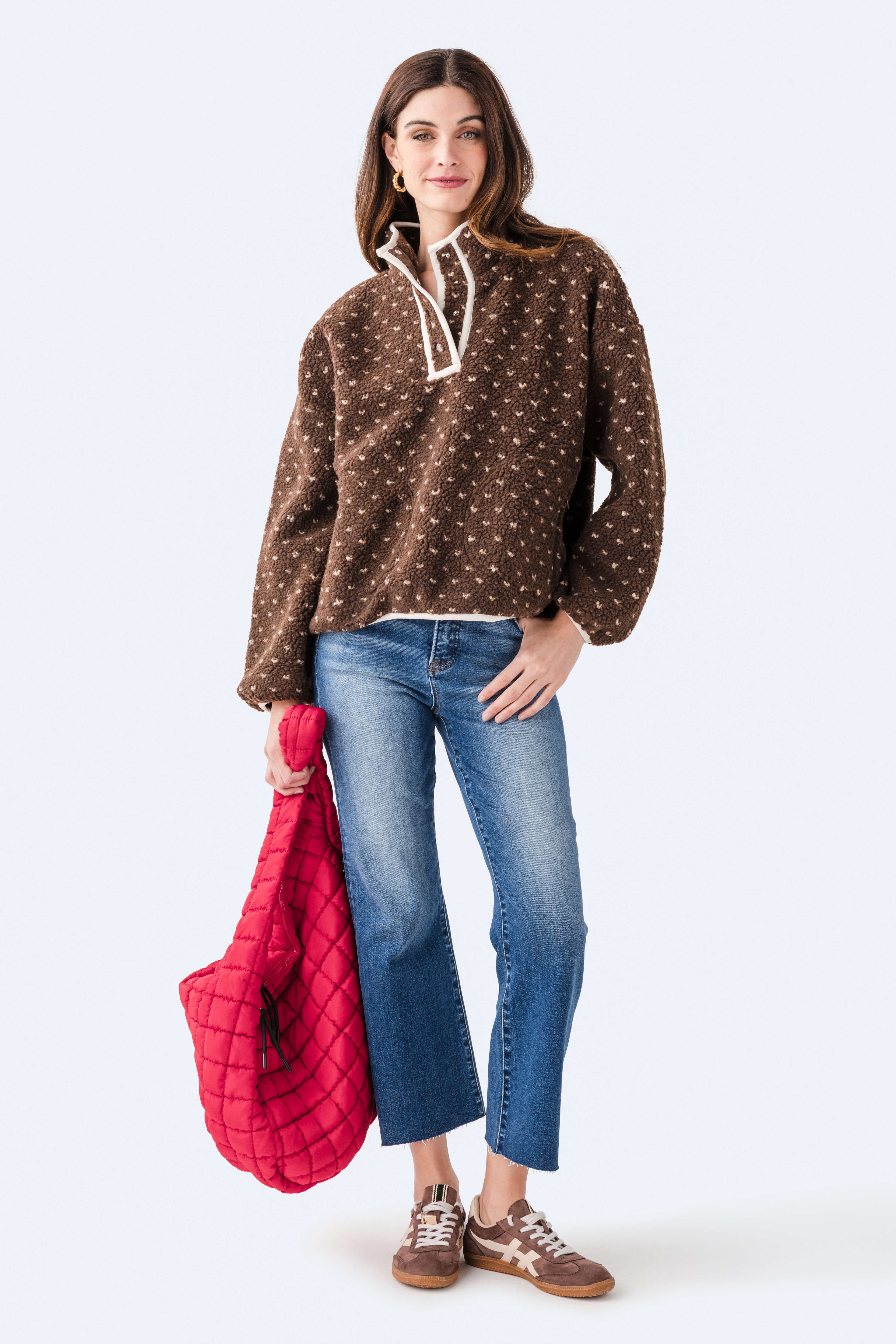 Wishlist Heart Sherpa Fleece Pullover