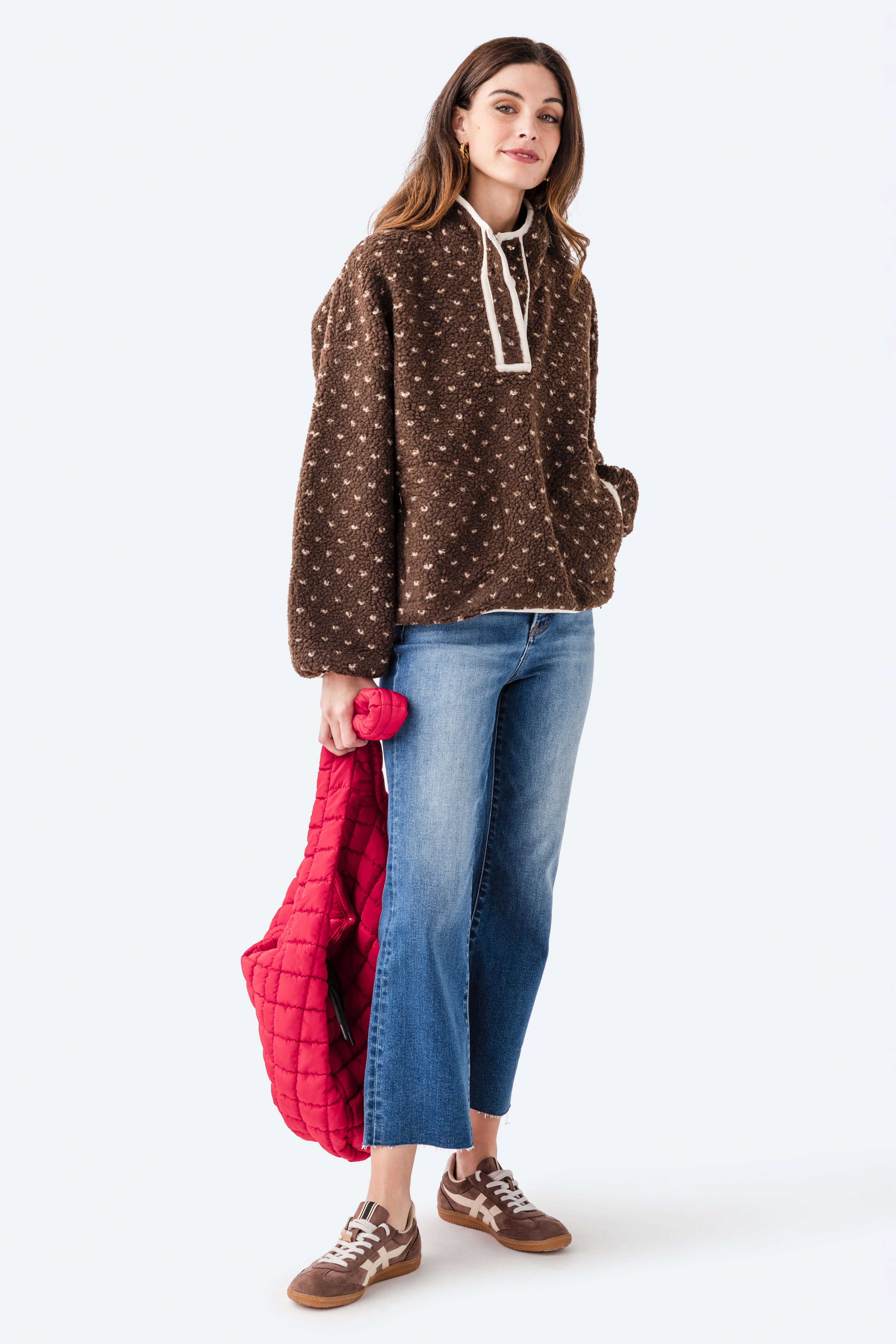 Wishlist Heart Sherpa Fleece Pullover