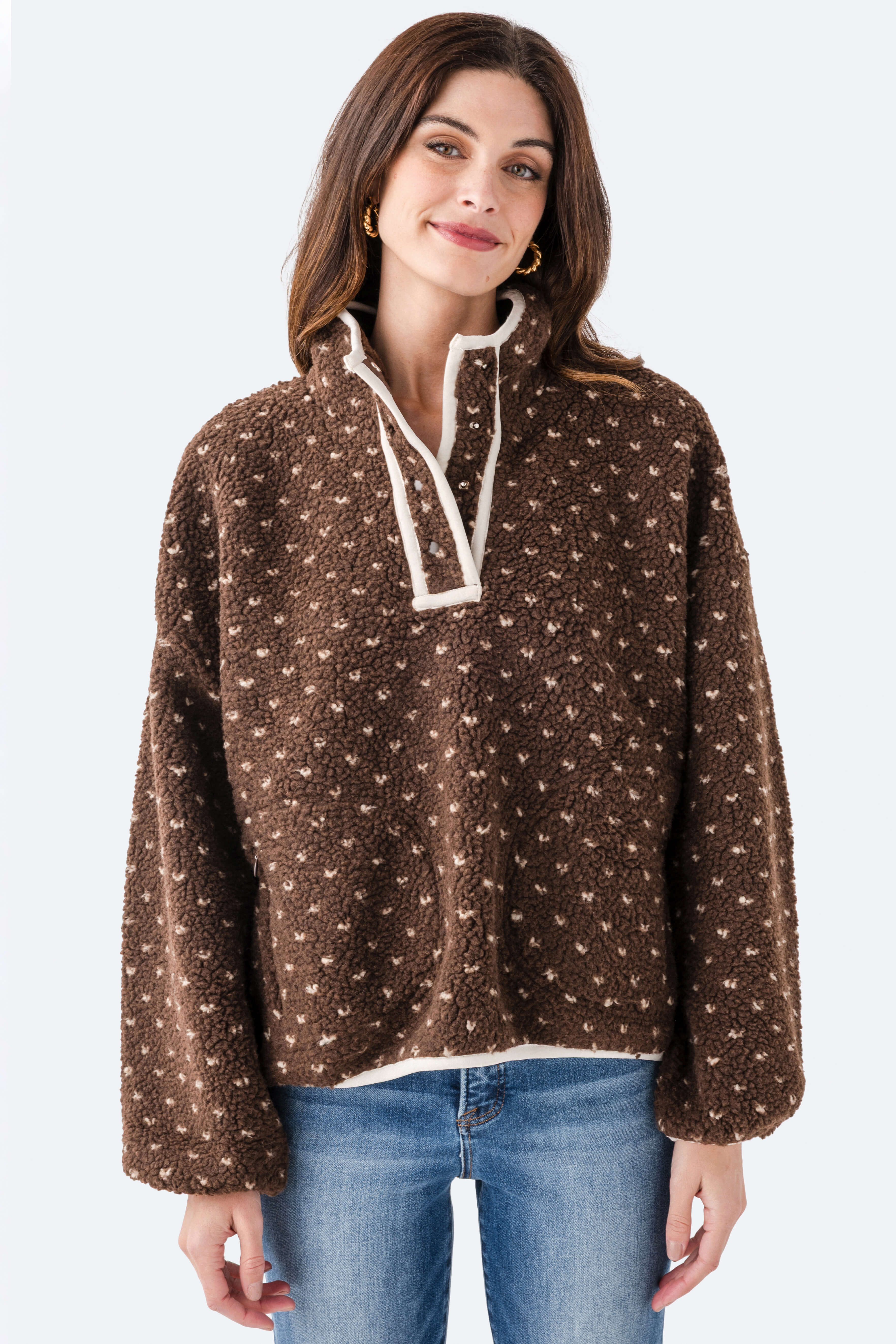 Wishlist Heart Sherpa Fleece Pullover