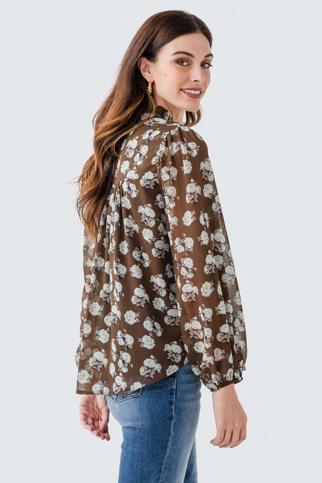 Fate Printed Button Front Top