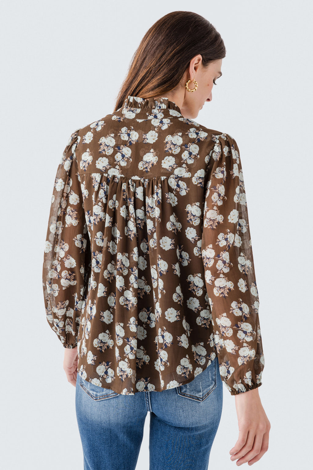 Fate Printed Button Front Top