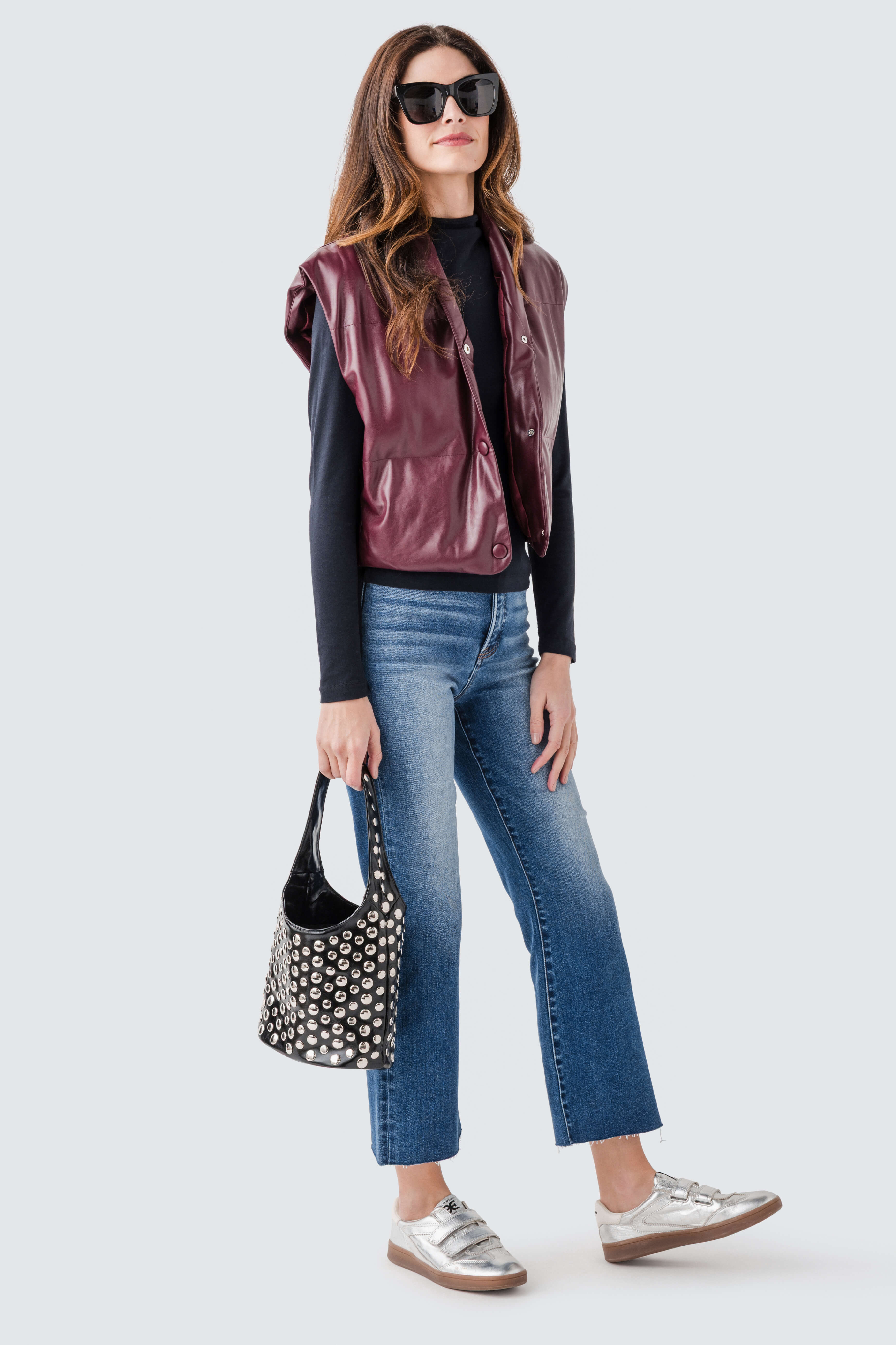 Elan Faux Leather Vest