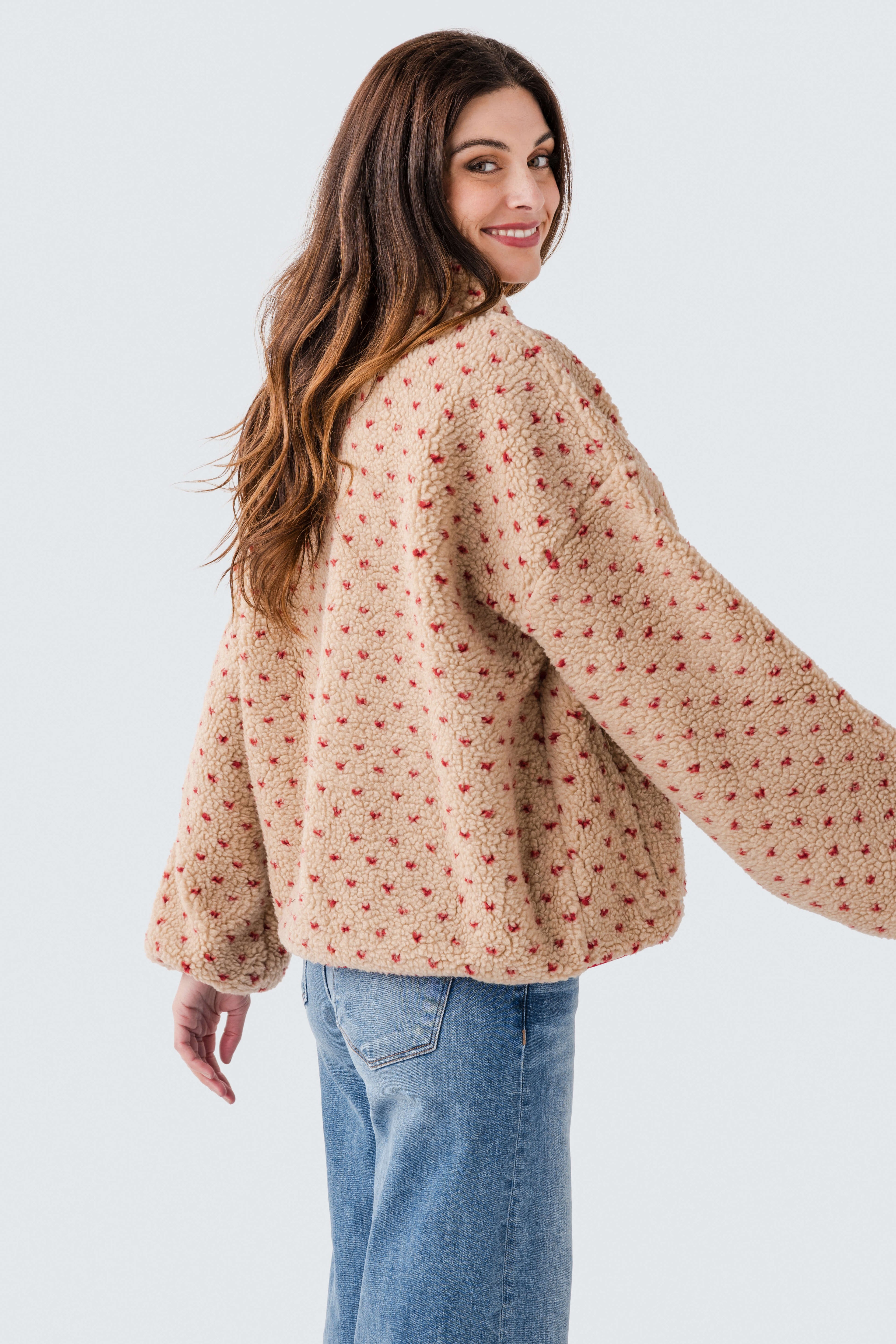 Wishlist Heart Sherpa Fleece Pullover