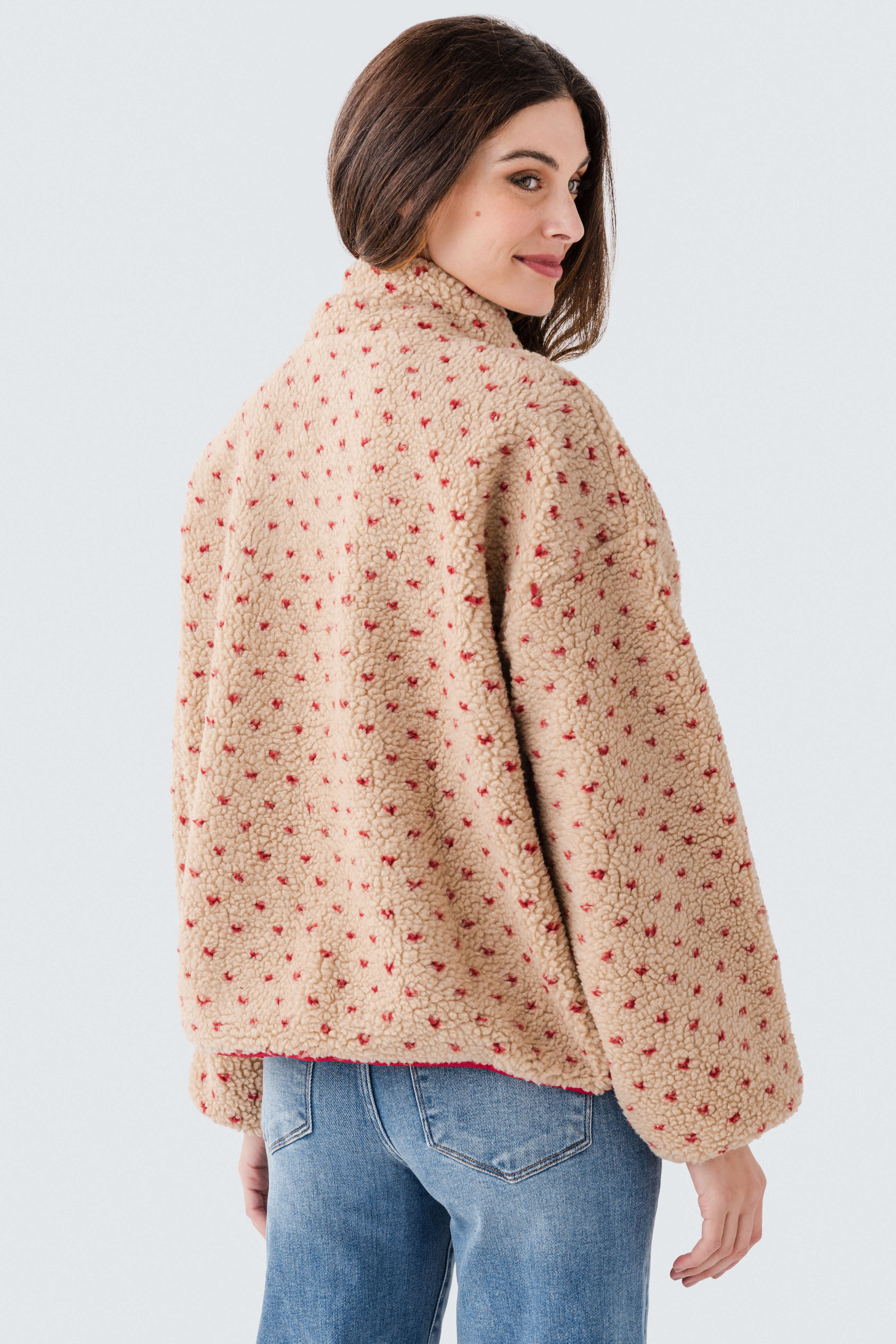 Wishlist Heart Sherpa Fleece Pullover