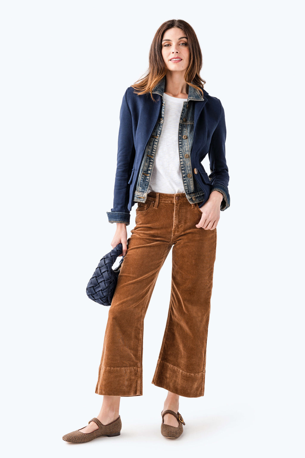 Six Fifty Mixed Media Denim Blazer