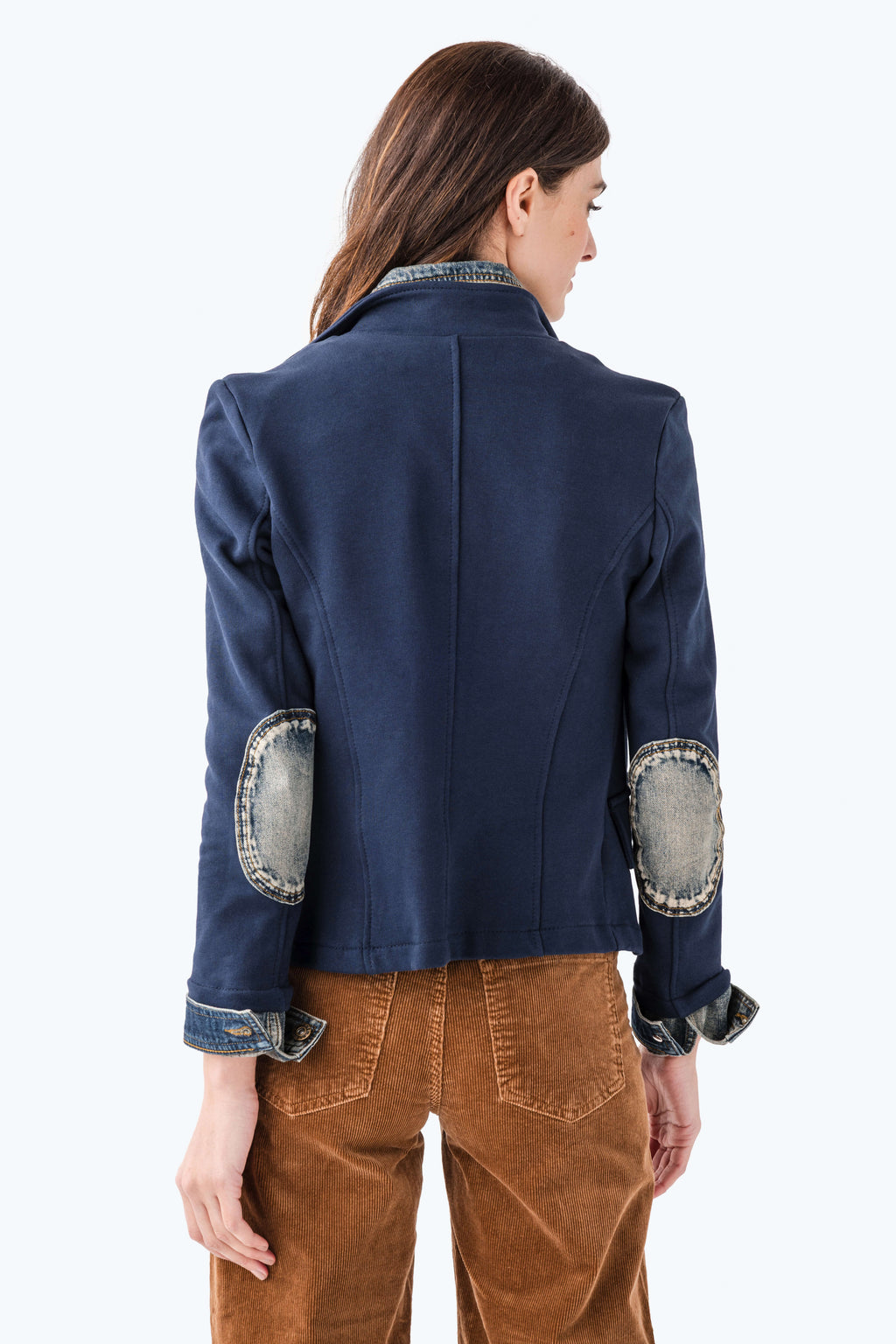 Six Fifty Mixed Media Denim Blazer