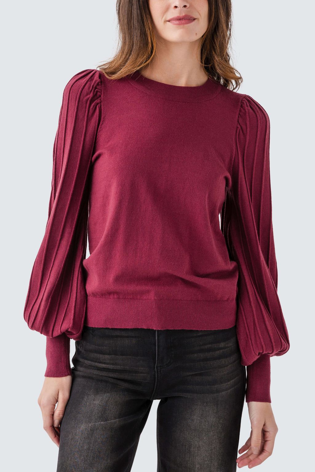 &Merci Classic Stripe Texture Pullover