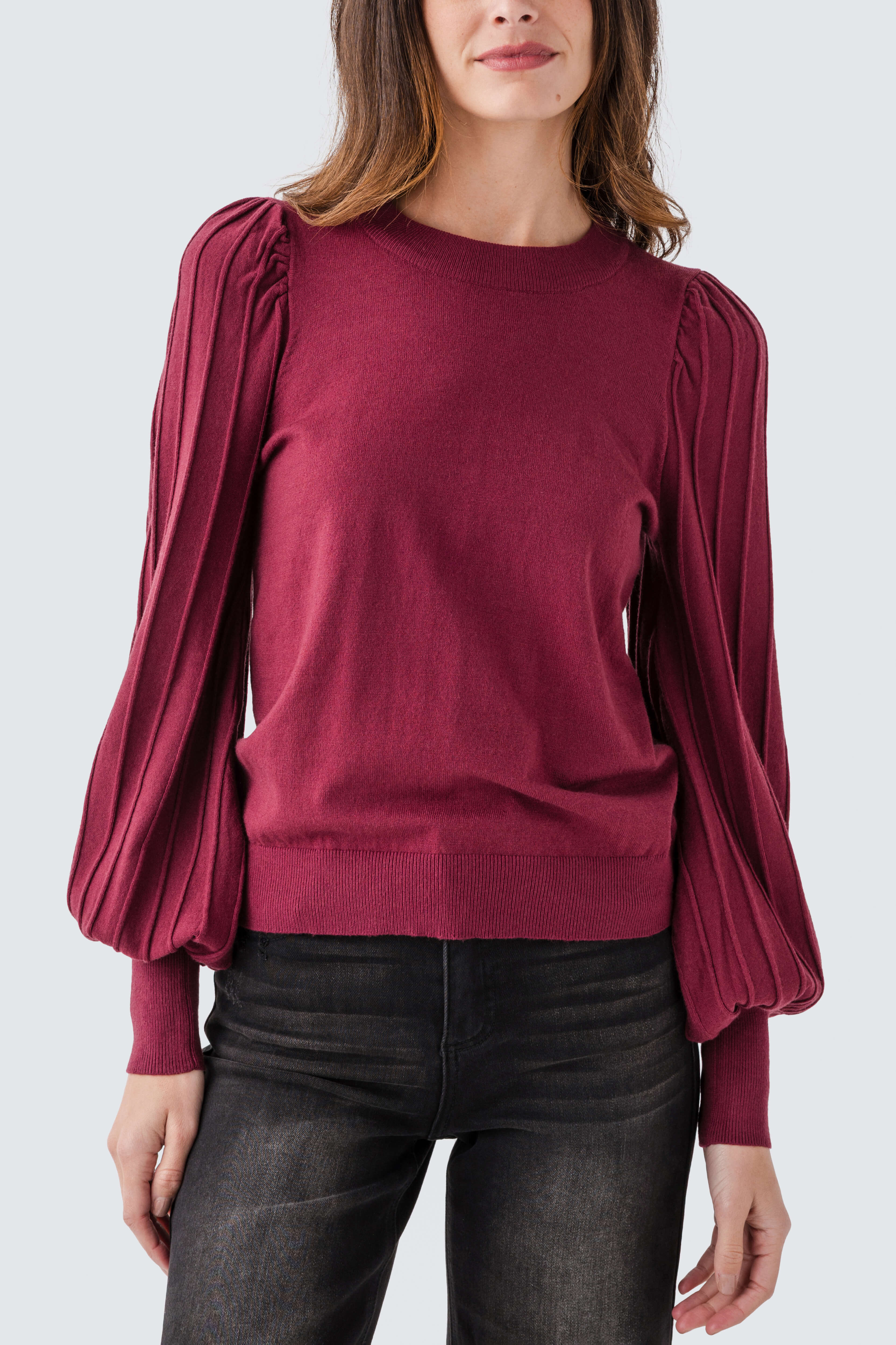 &Merci Classic Stripe Texture Pullover