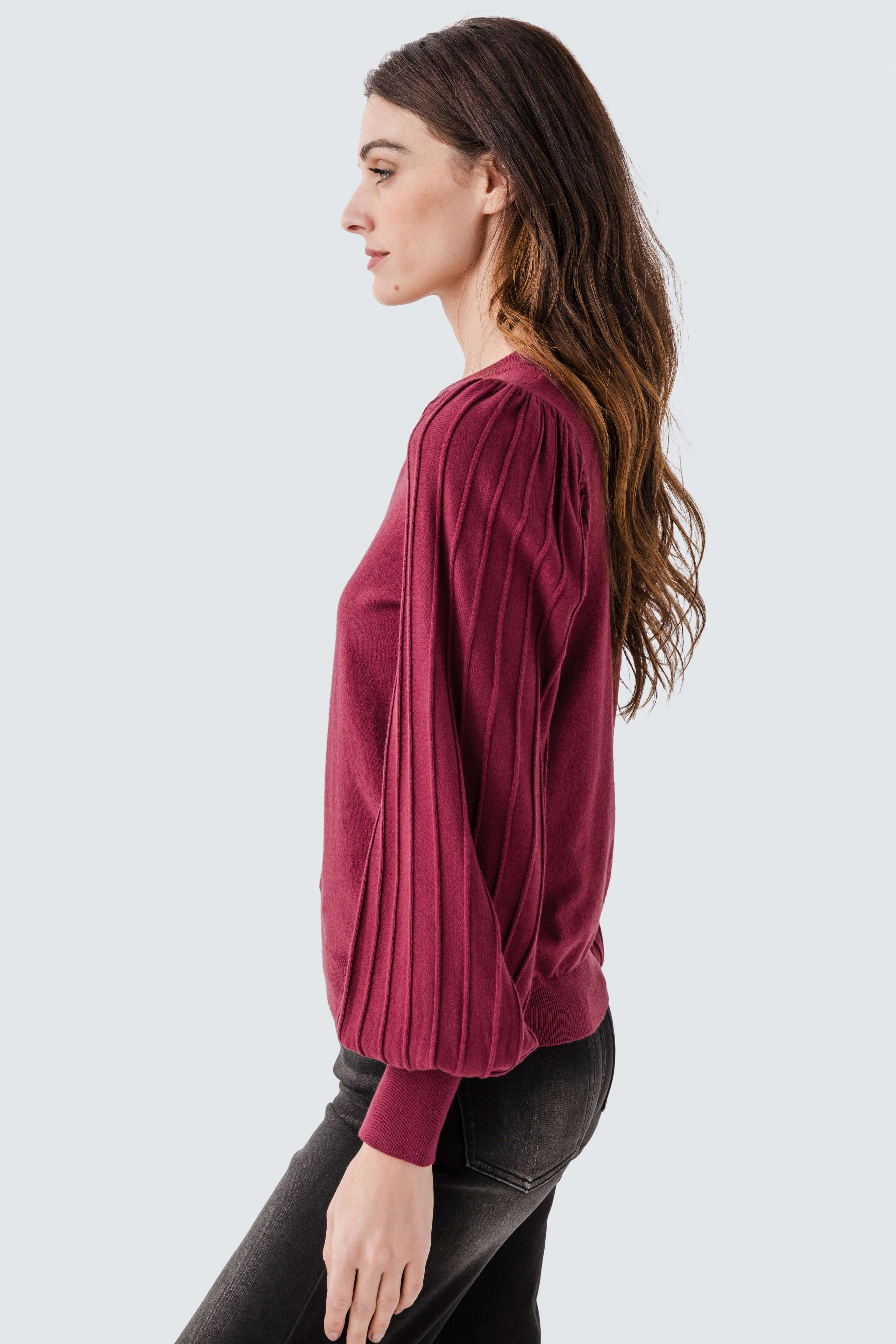 &Merci Classic Stripe Texture Pullover