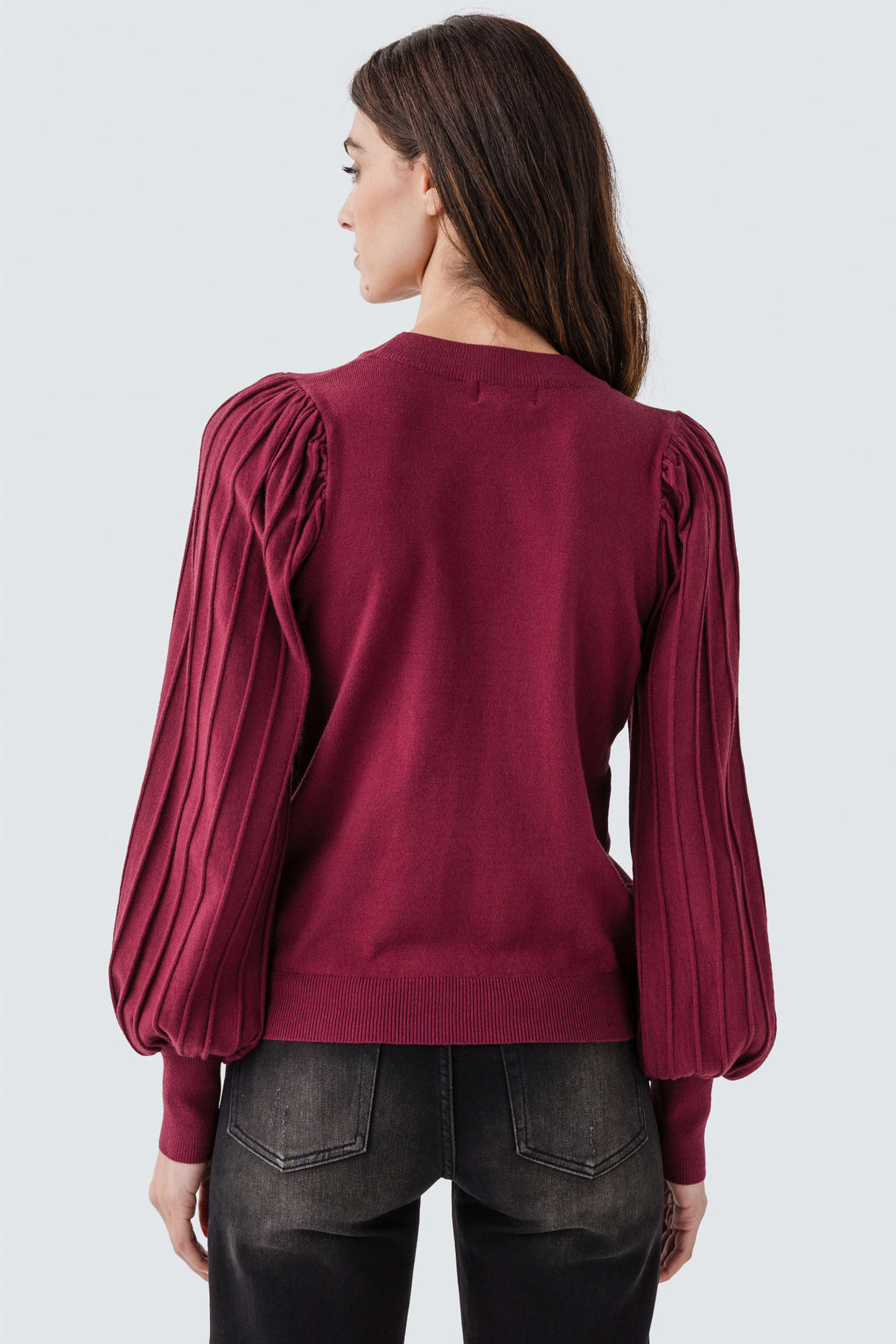 &Merci Classic Stripe Texture Pullover