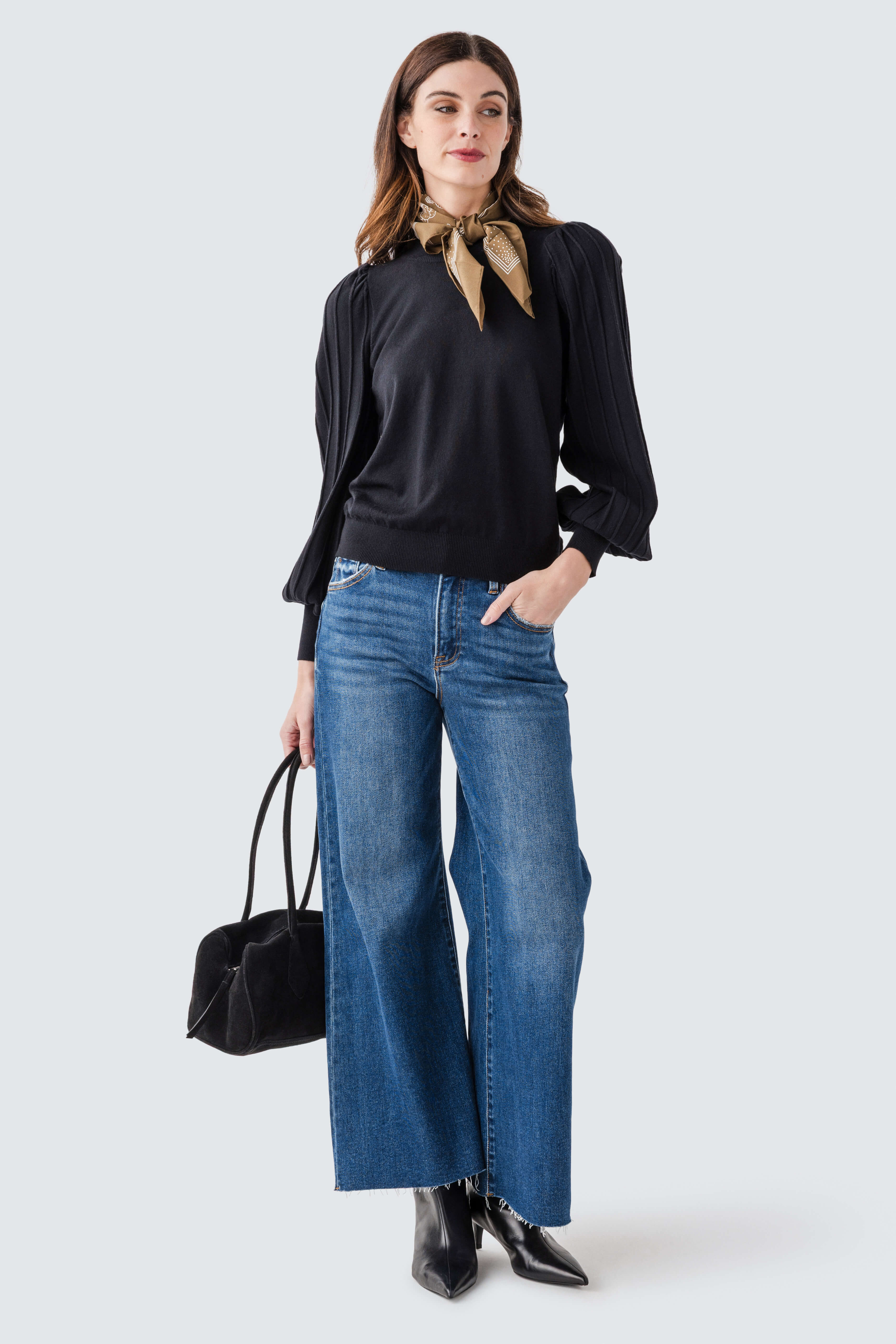 &Merci Classic Stripe Texture Pullover