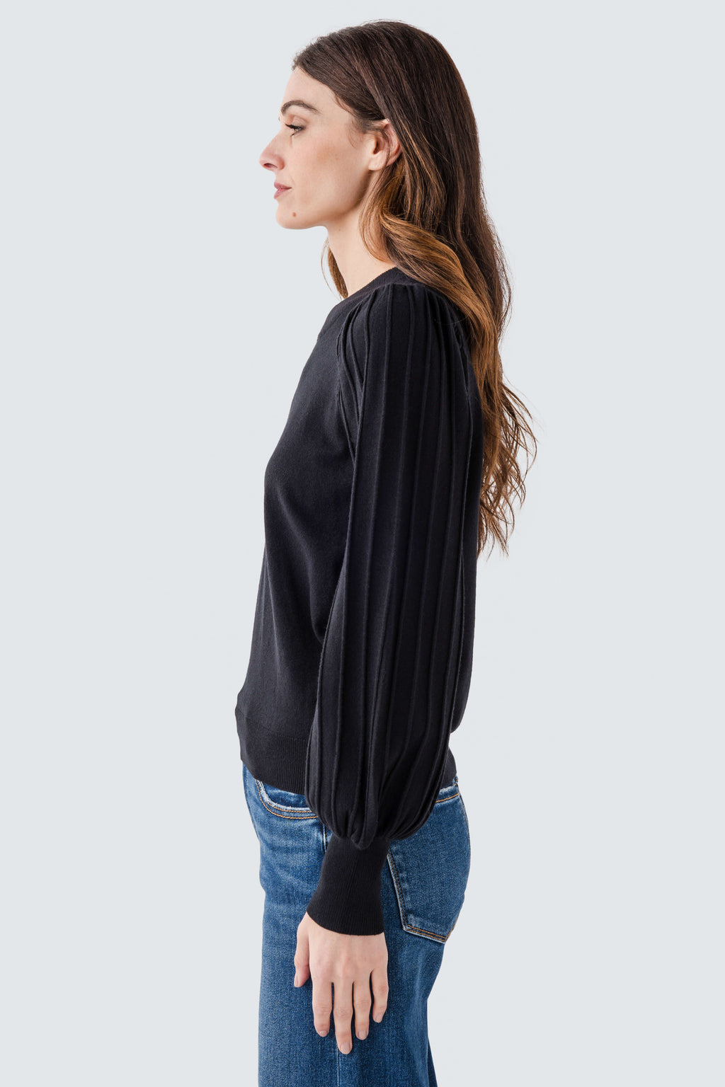 &Merci Classic Stripe Texture Pullover