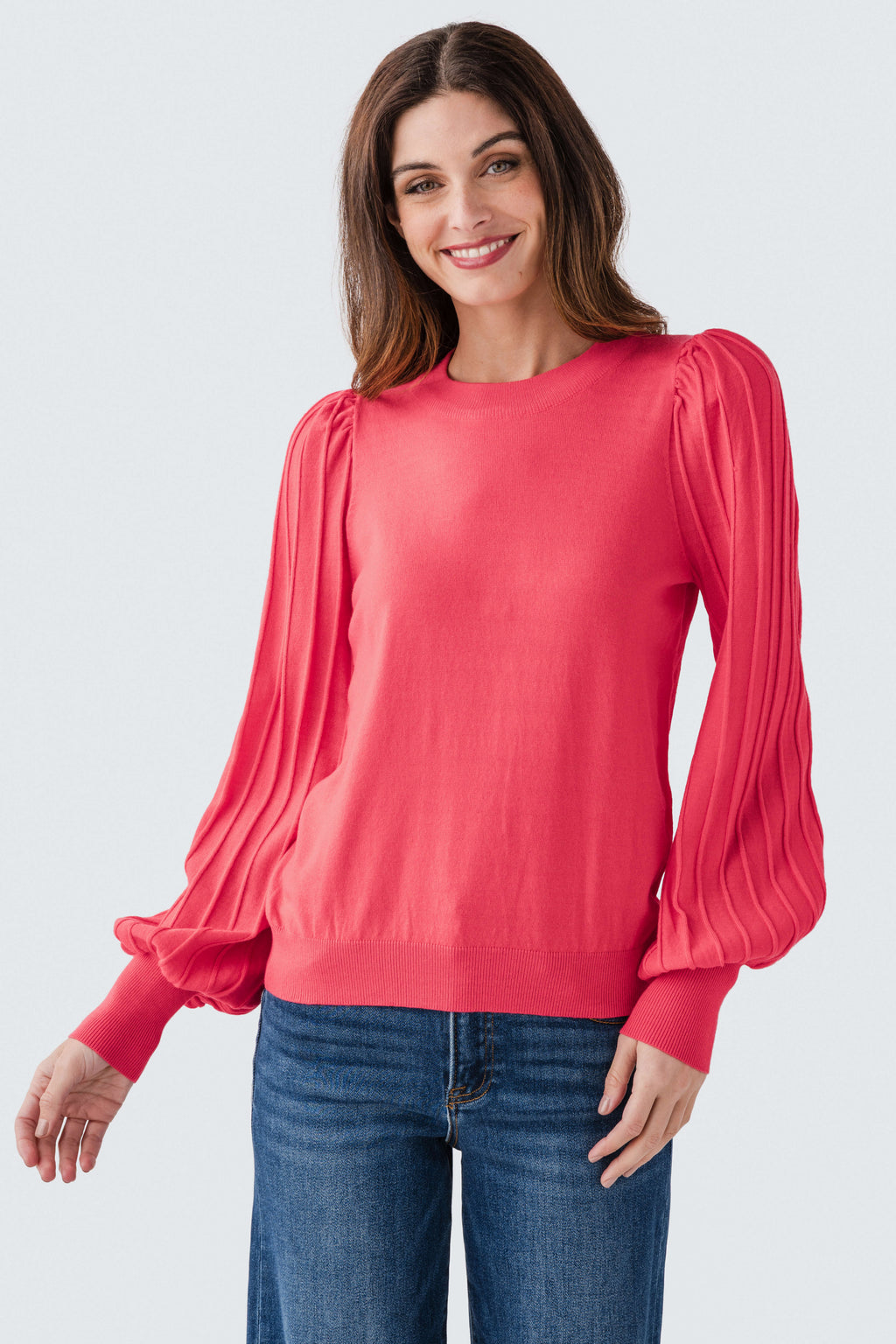 &Merci Classic Stripe Texture Pullover