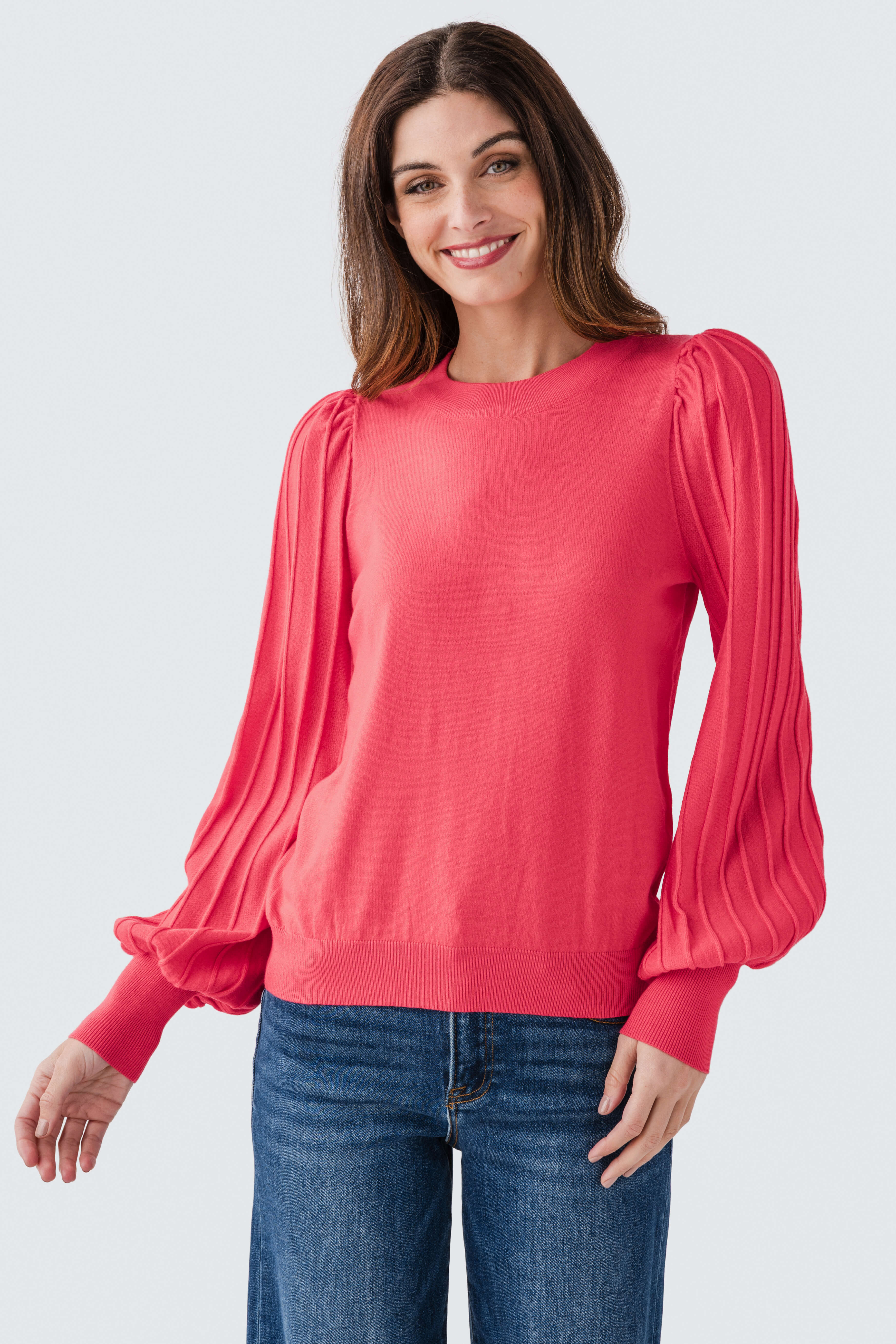 &Merci Classic Stripe Texture Pullover