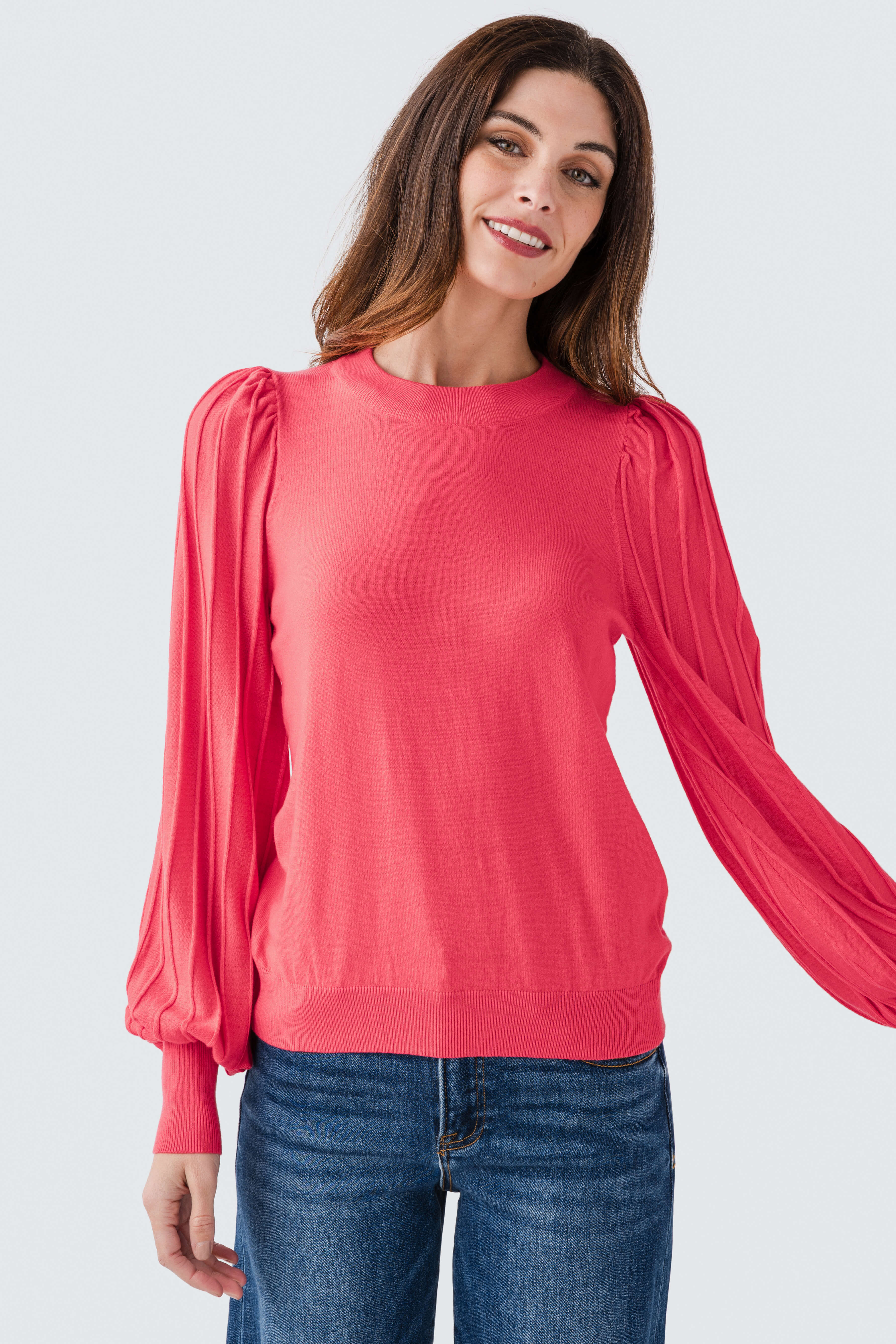 &Merci Classic Stripe Texture Pullover