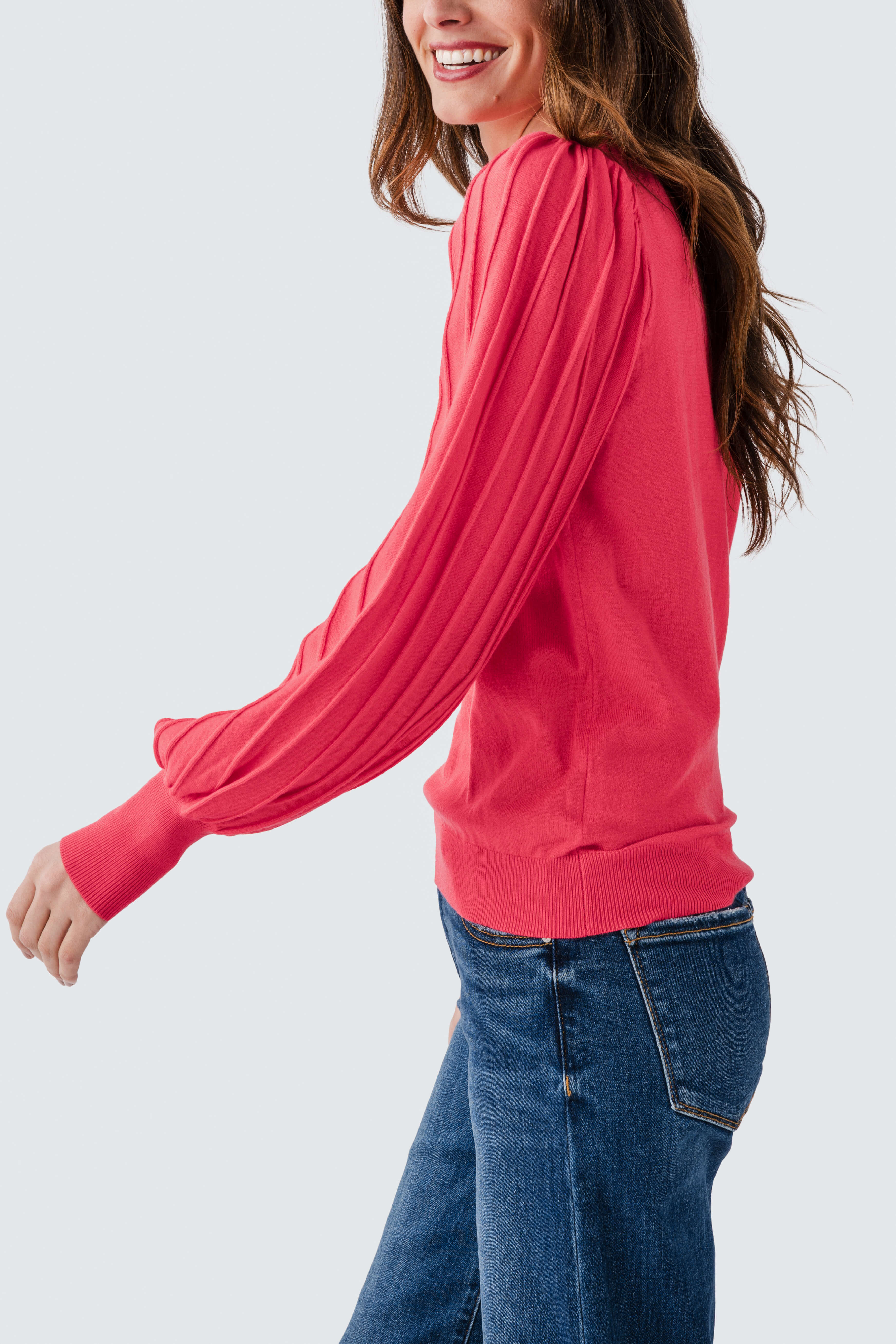 &Merci Classic Stripe Texture Pullover