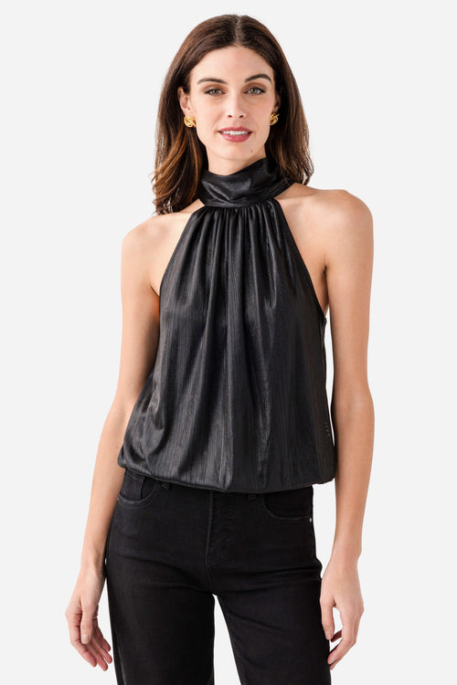 Fate Liquid Tie Neck Halter Top