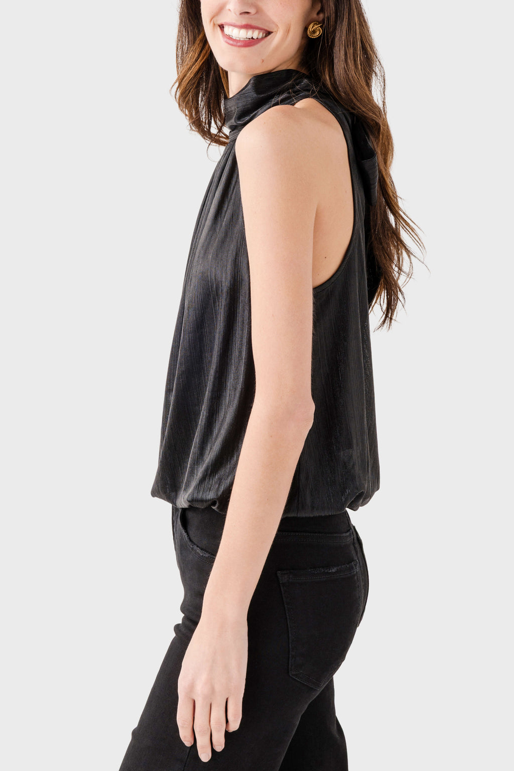 Fate Liquid Tie Neck Halter Top