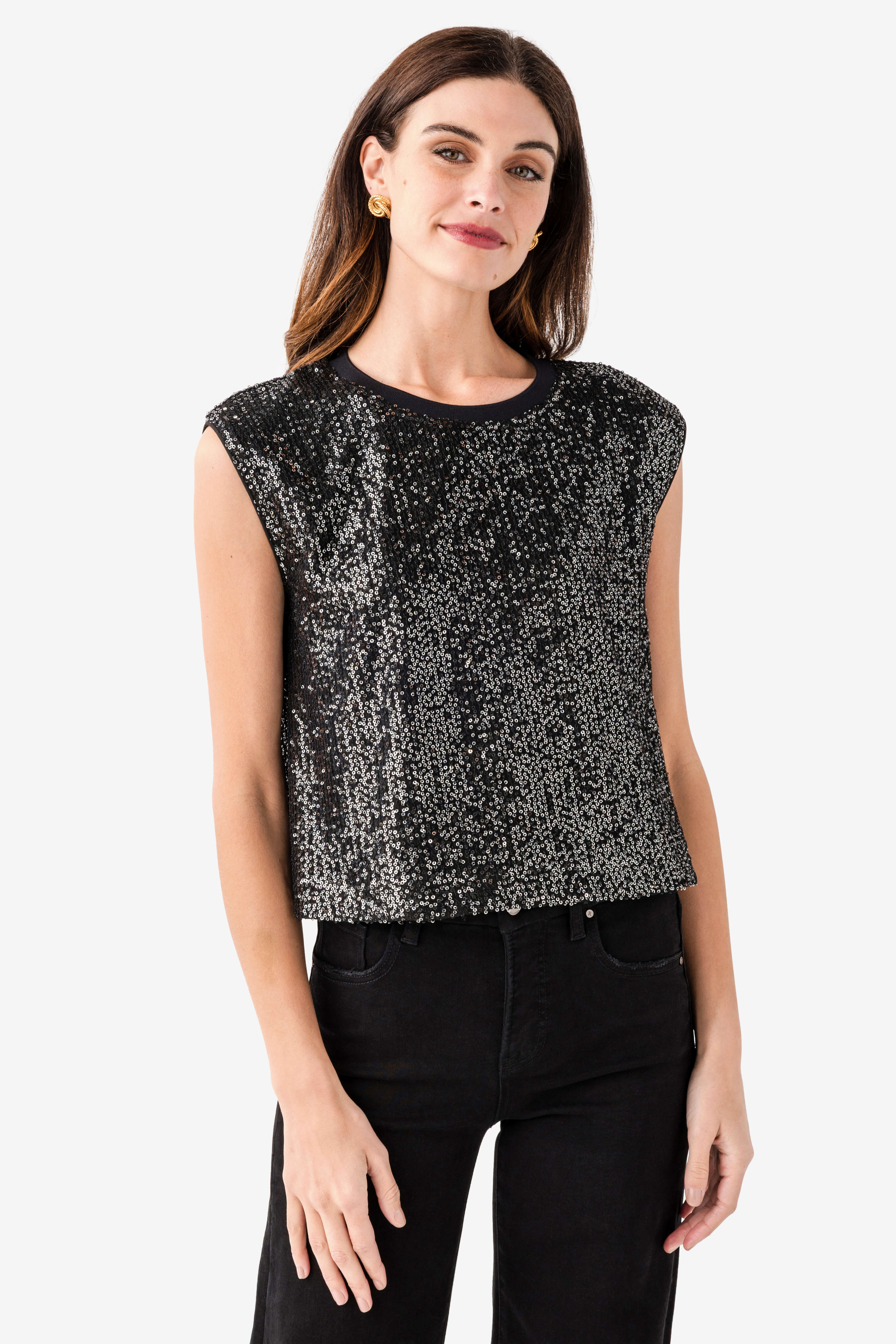 Fate Sleeveless Sequin Top