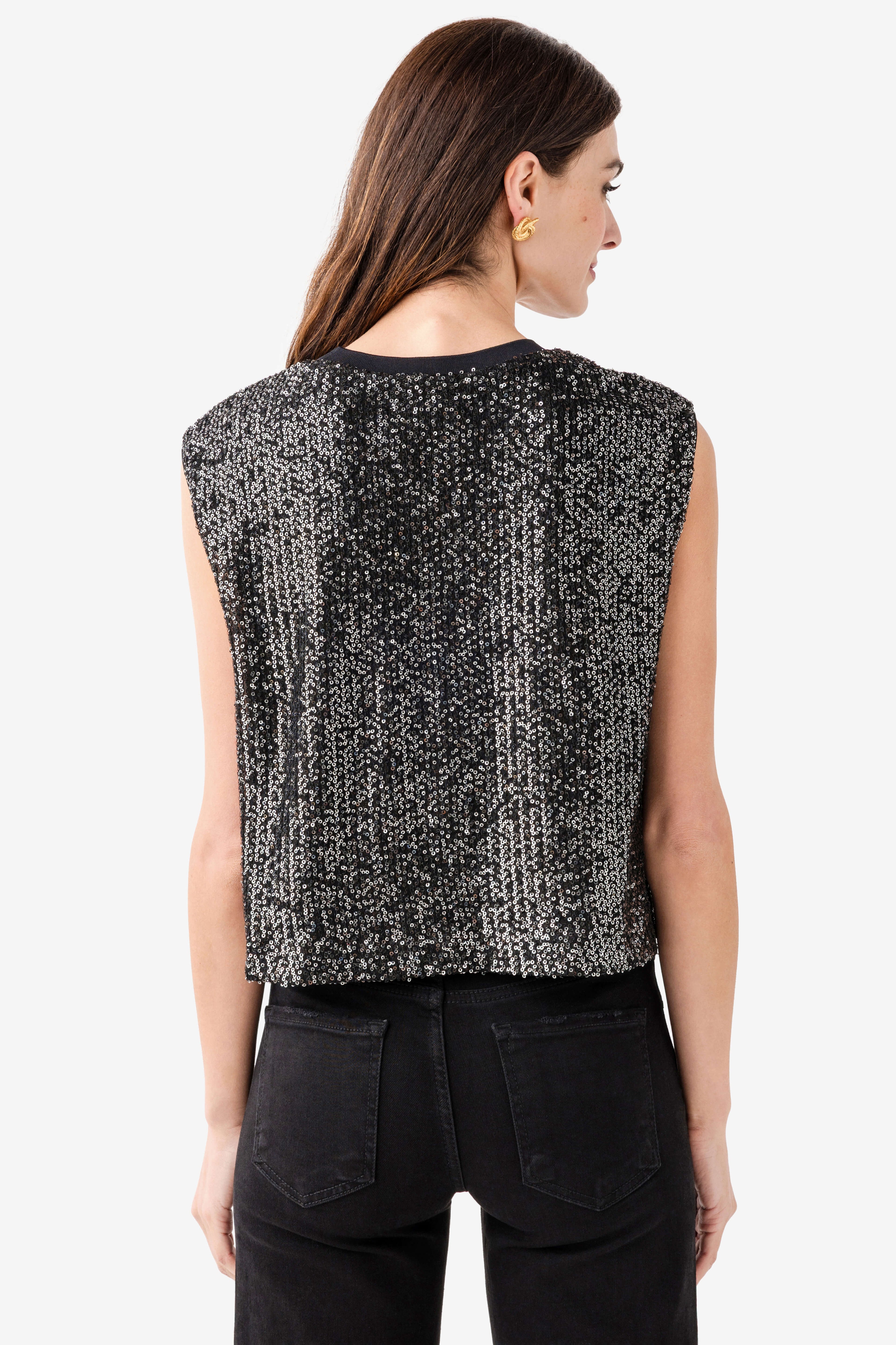 Fate Sleeveless Sequin Top