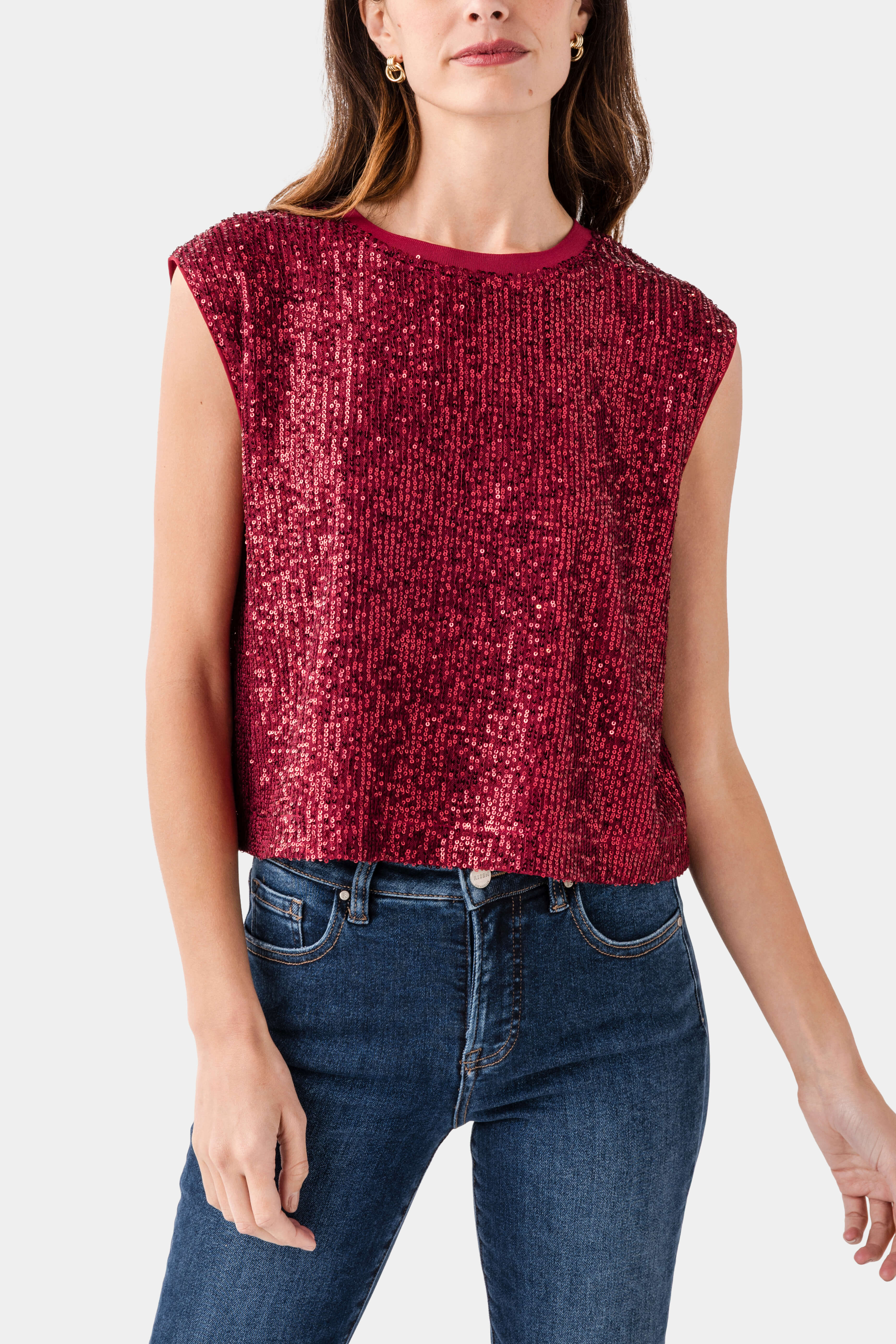 Fate Sleeveless Sequin Top