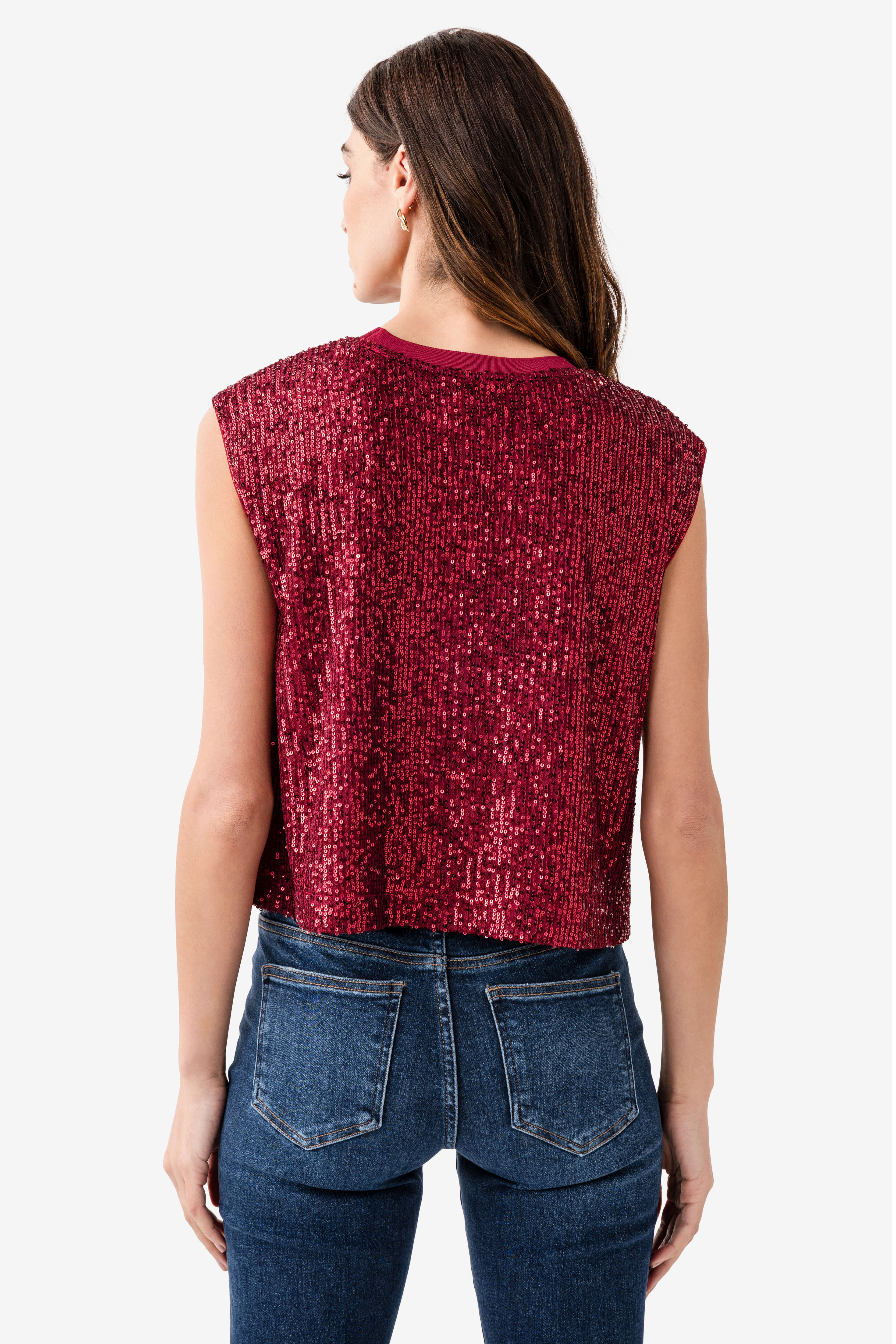 Fate Sleeveless Sequin Top