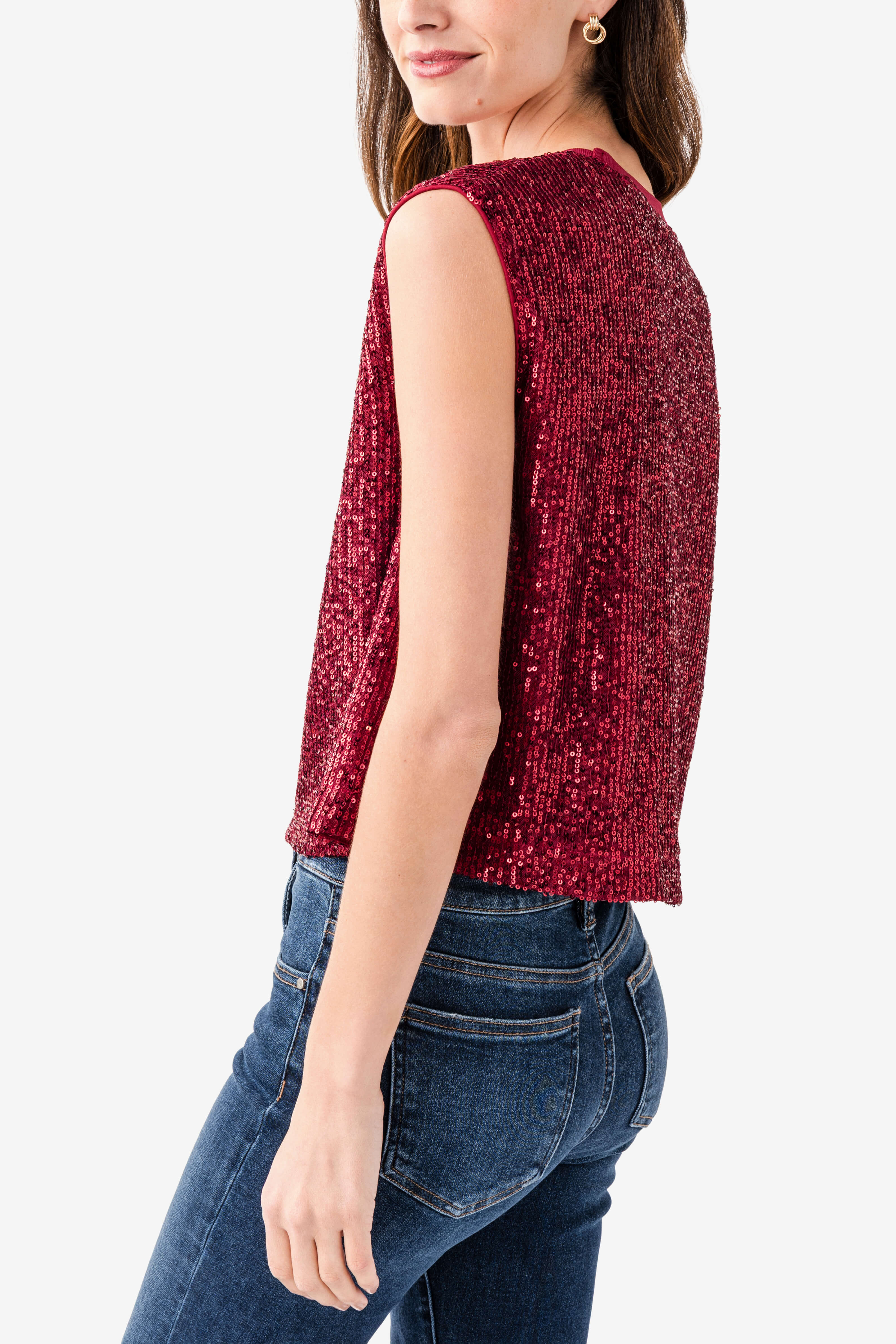 Fate Sleeveless Sequin Top