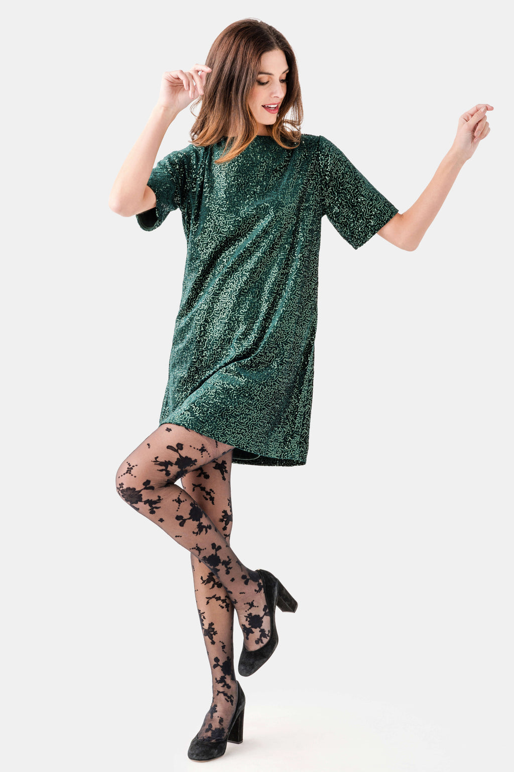 Wishlist Sequin Open Back Mini Dress
