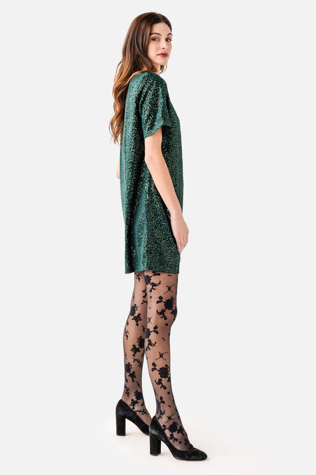 Wishlist Sequin Open Back Mini Dress