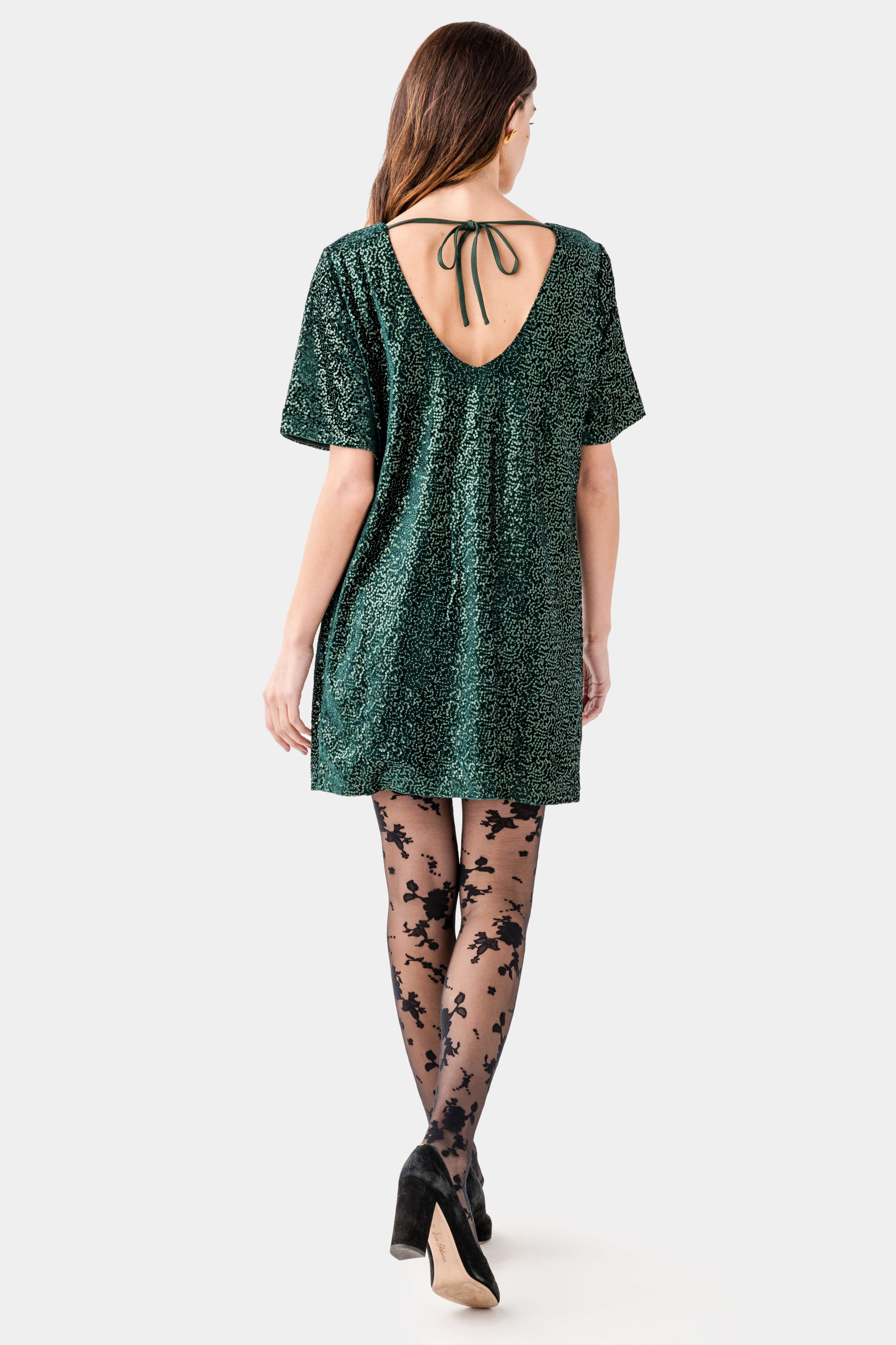 Wishlist Sequin Open Back Mini Dress