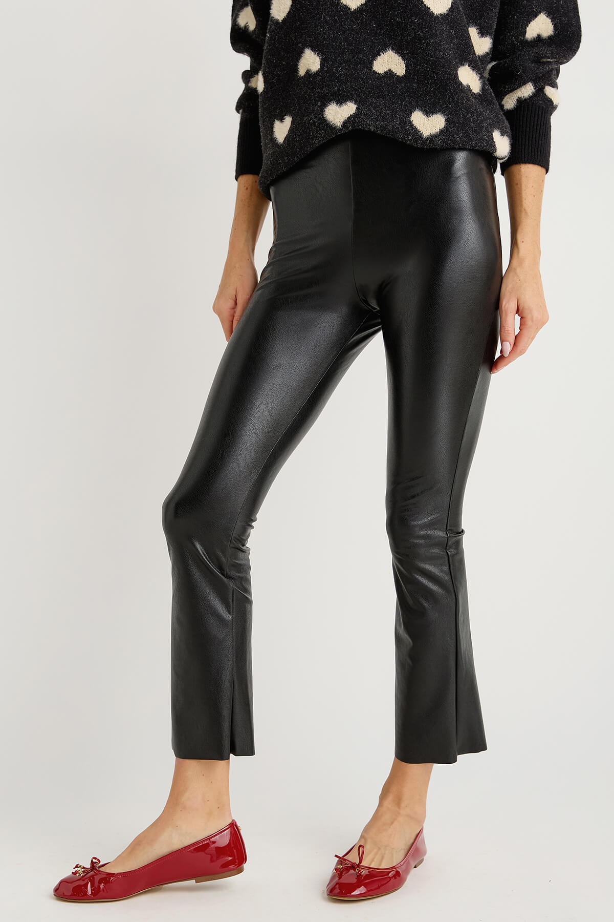 Commando Cropped Faux Leather Flare Leggings – Social Threads
