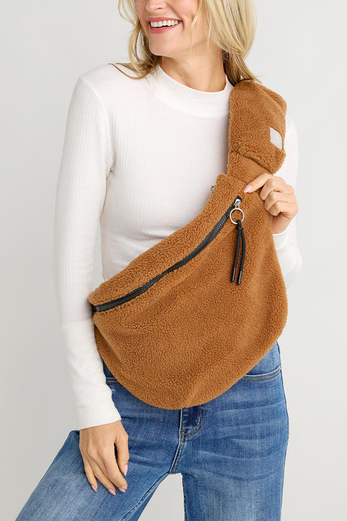 Free People Overachiever Sherpa Sling Bag