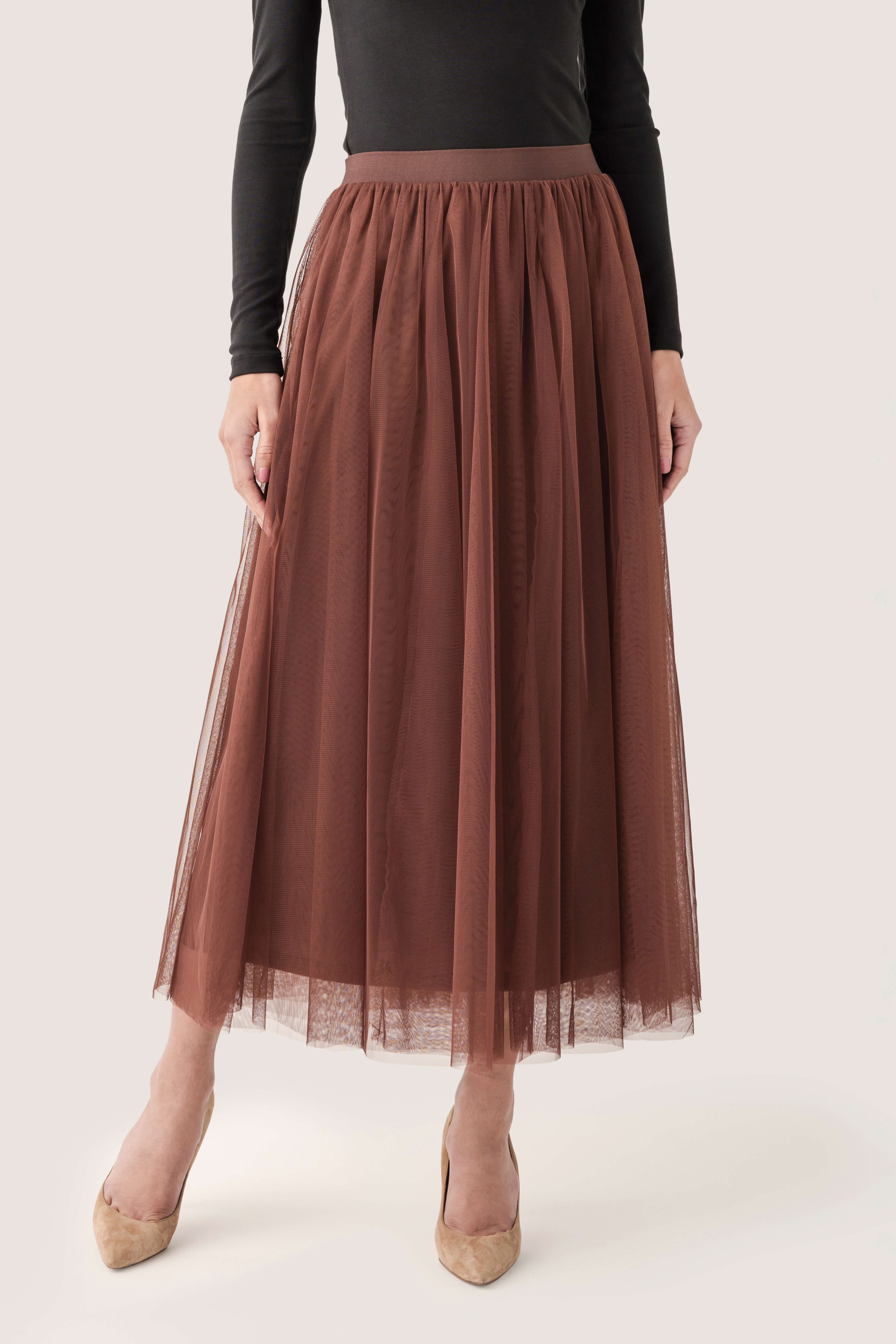 Elan Tulle Midi Skirt
