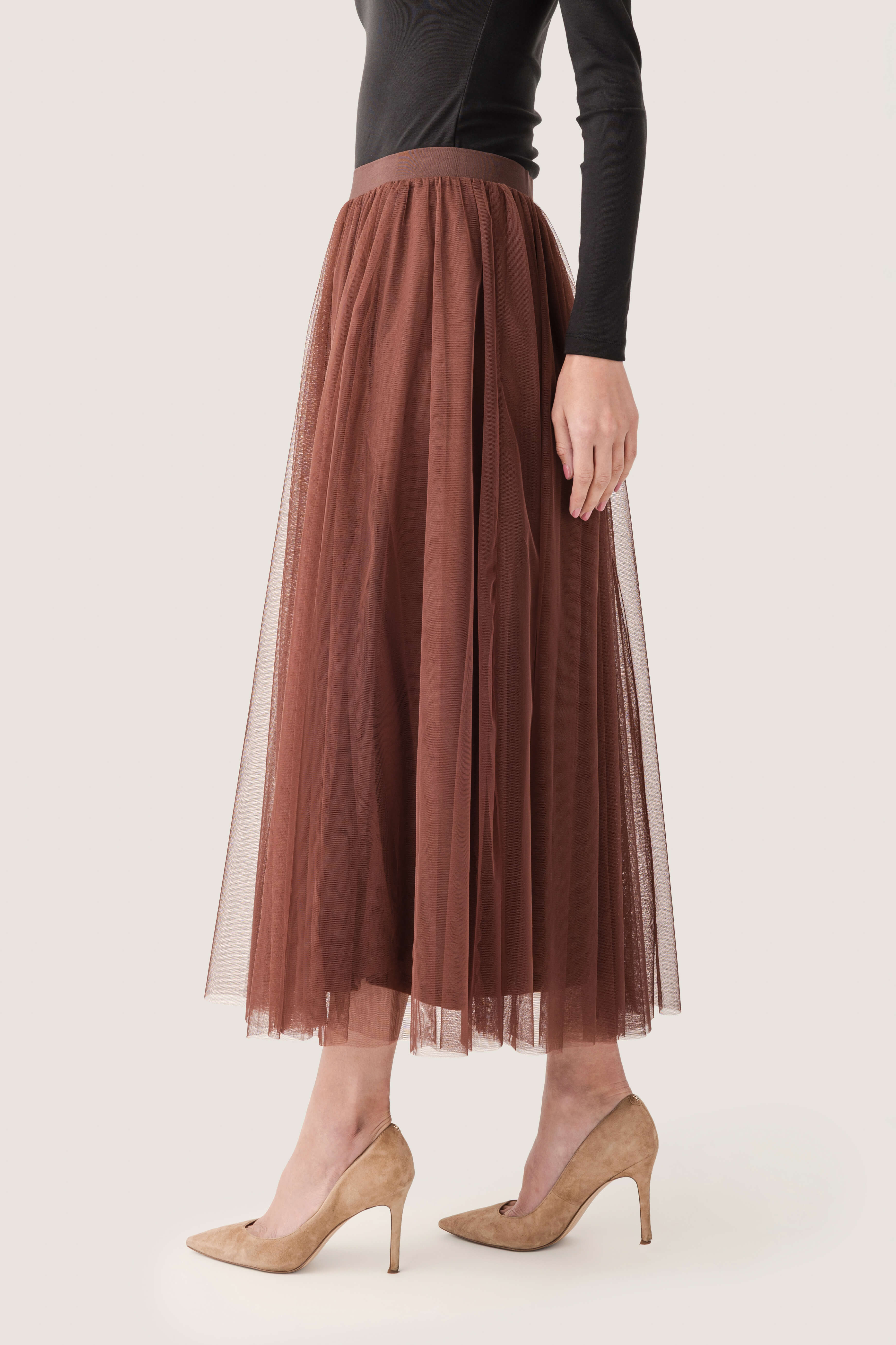 Elan Tulle Midi Skirt