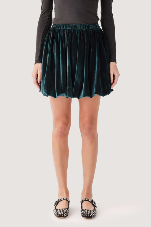 Pinch Velvet Mini Bubble Skirt