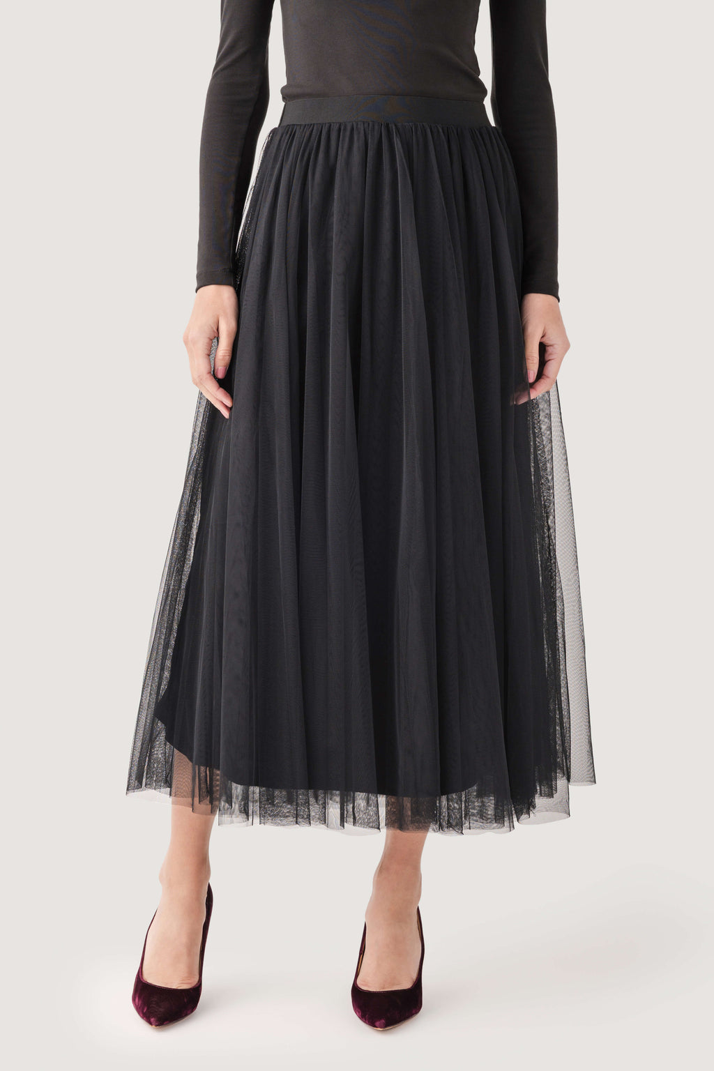 Elan Tulle Midi Skirt