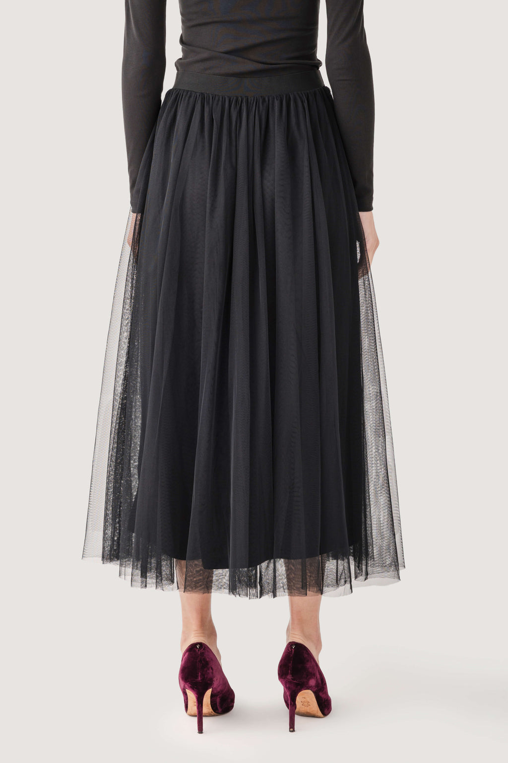 Elan Tulle Midi Skirt