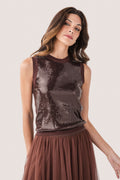 Elan Sleeveless Sequin Top