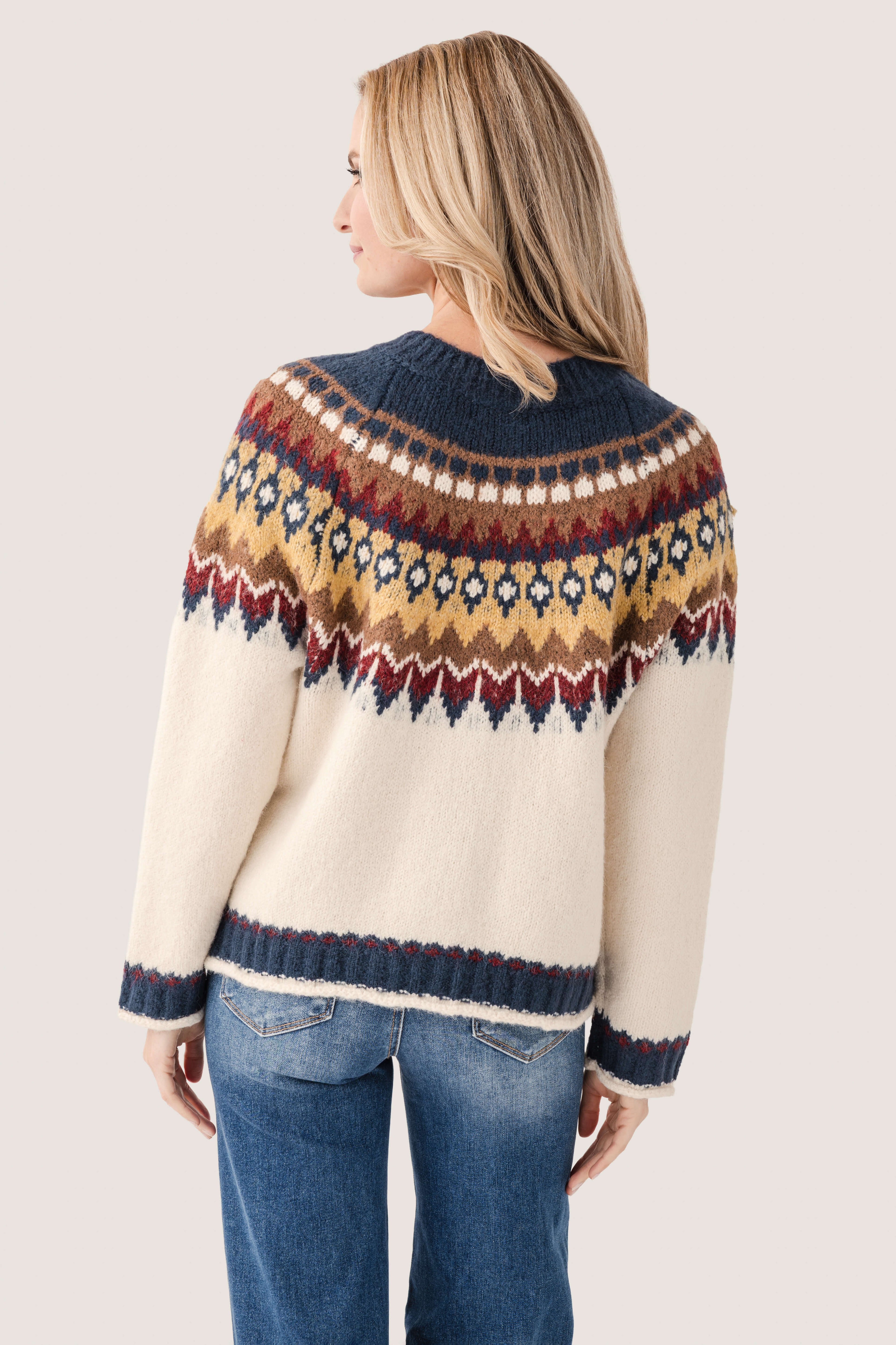 Raisonnel Nordic Pattern Toggle Knit Cardigan
