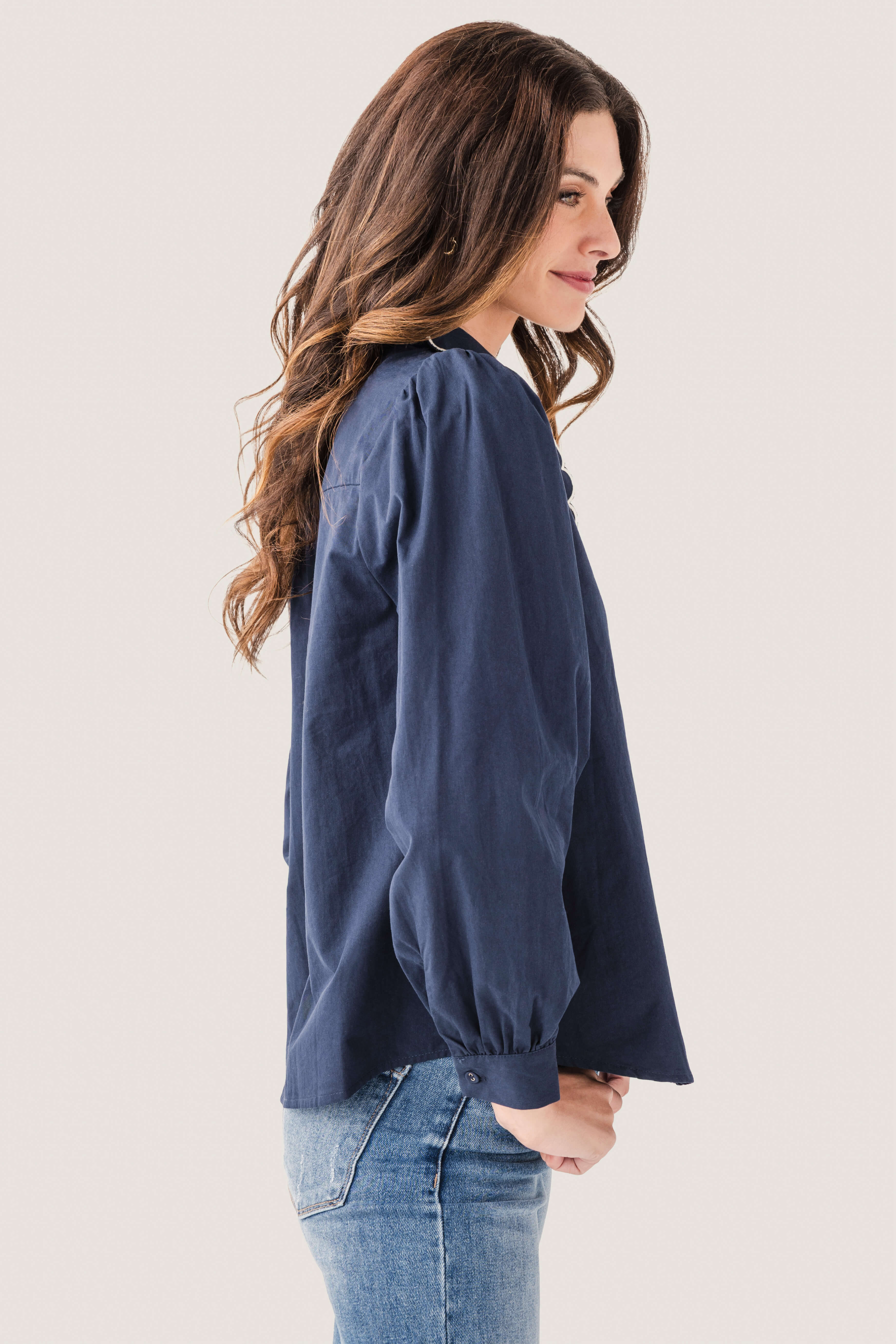 Jodifl Scallop Edge Button Down Top