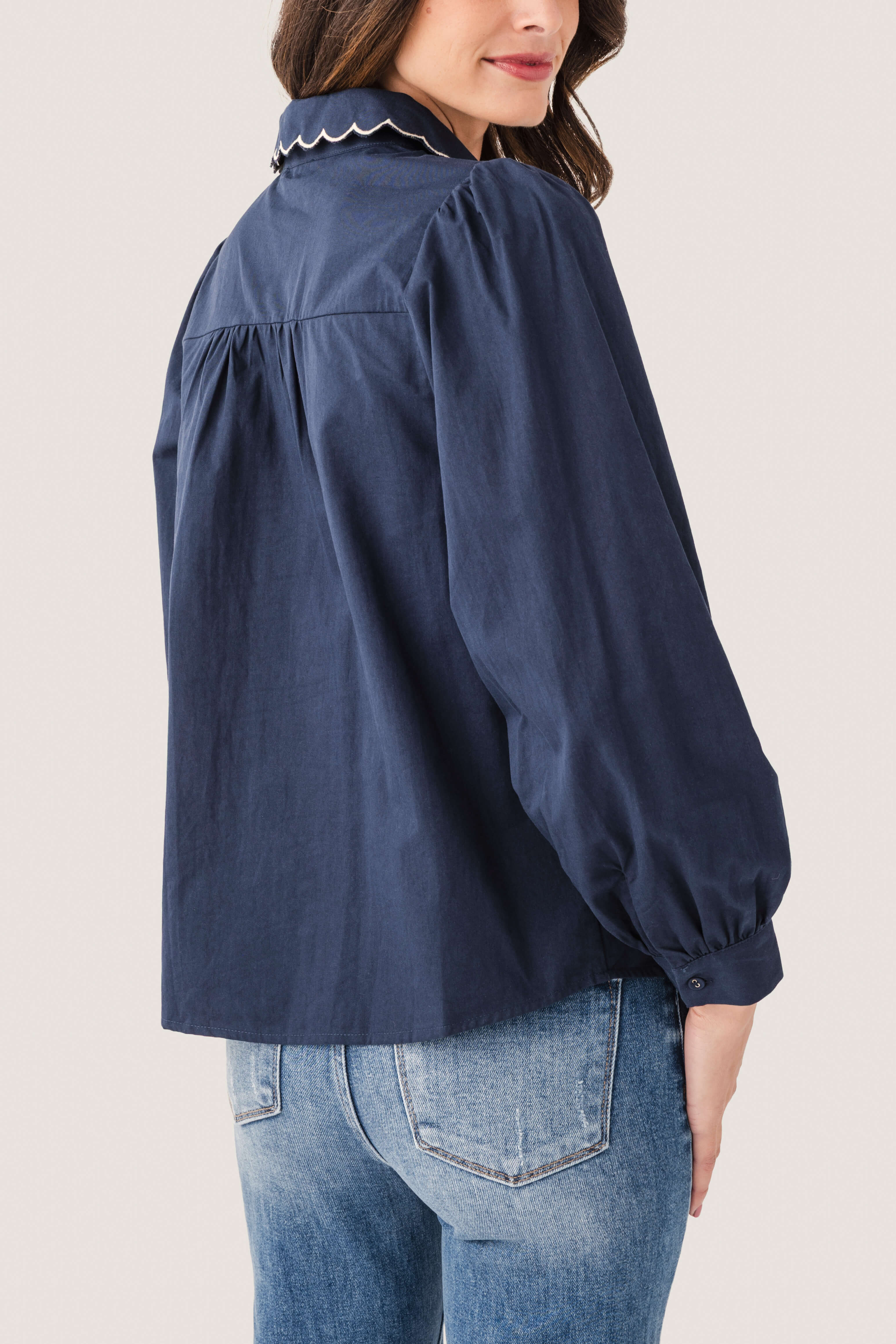 Jodifl Scallop Edge Button Down Top